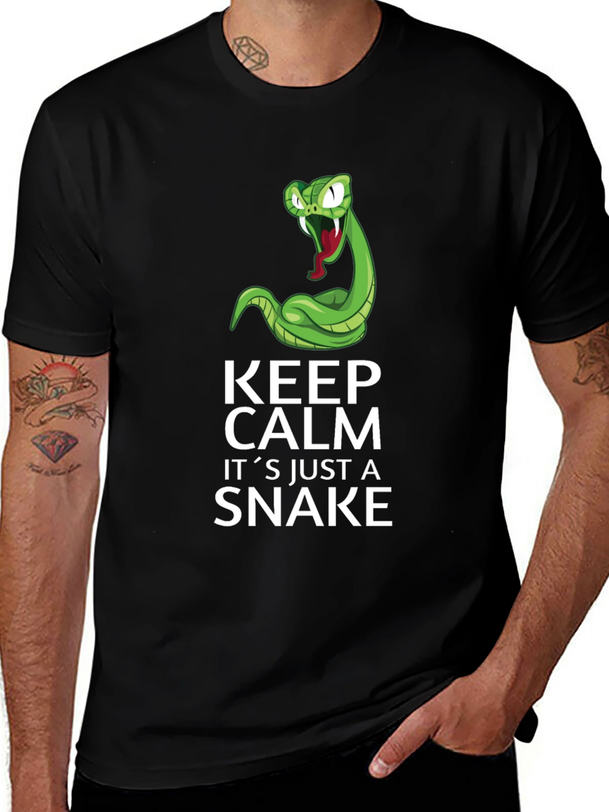 Keep Calm Its Just A Snake Graphic Tee