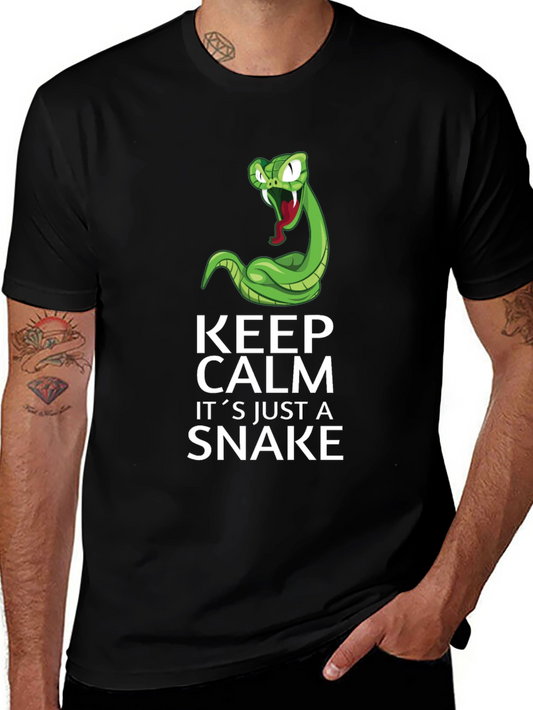 Keep Calm Its Just A Snake Graphic Tee