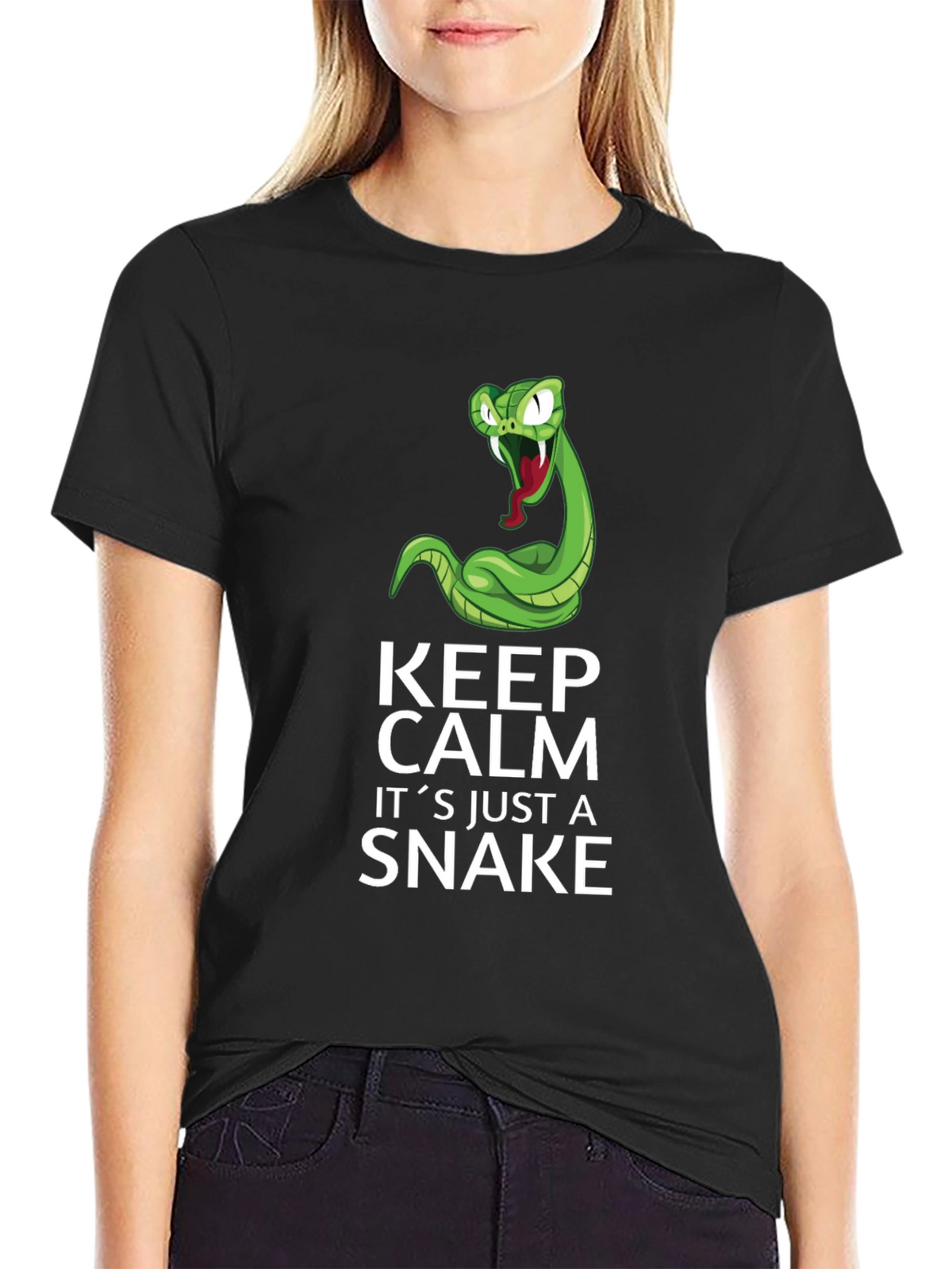 Keep Calm Its Just A Snake Graphic Tee