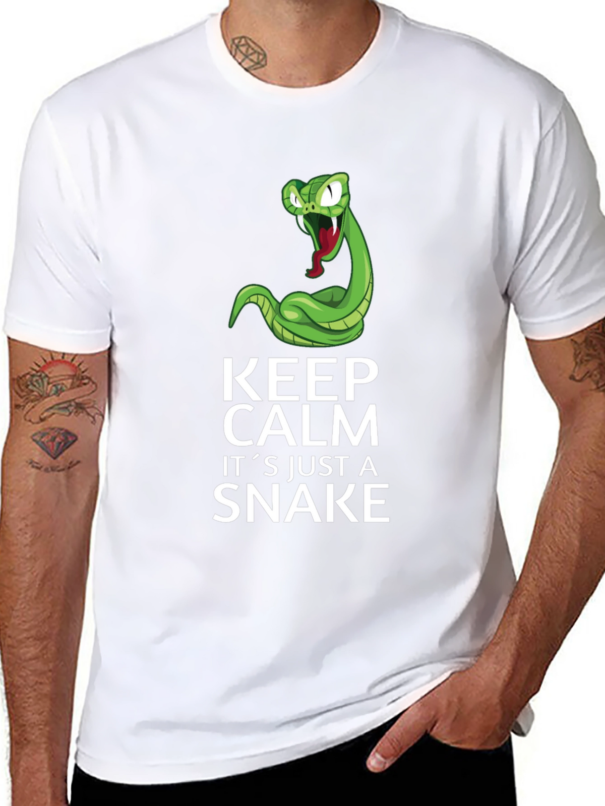 Keep Calm Its Just A Snake Graphic Tee