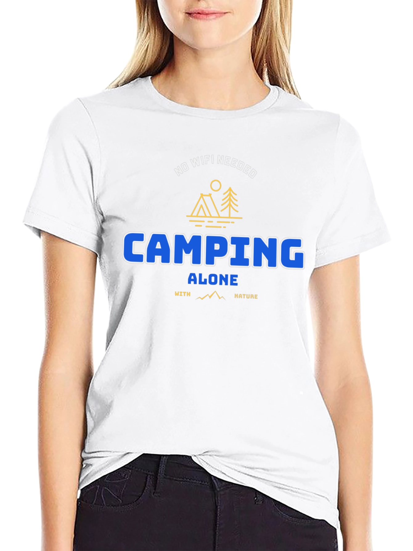 Camping Alone Tee: No WiFi Needed Nature Shirt