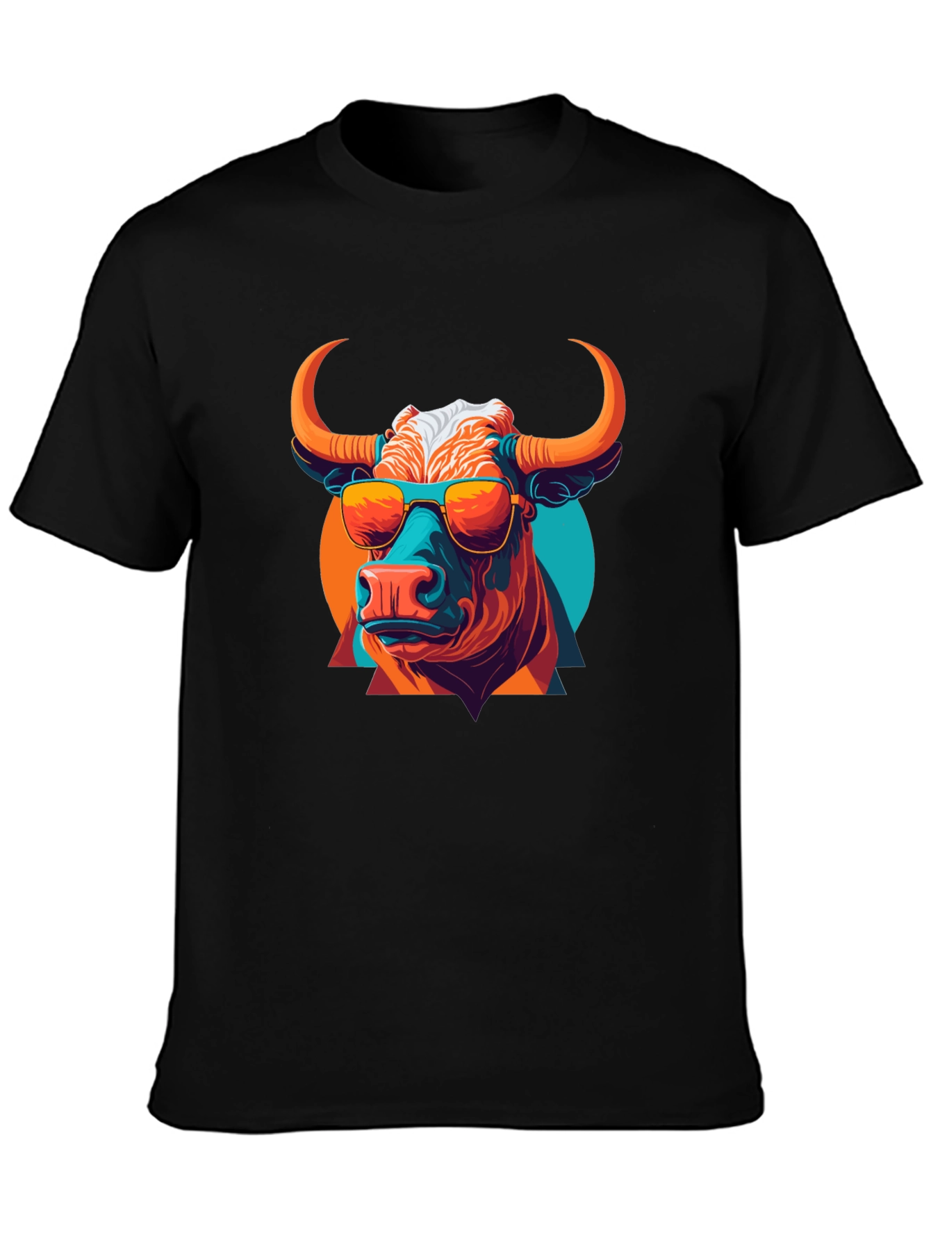Cool Bull Graphic Tee - Stylish Black Cotton T-Shirt