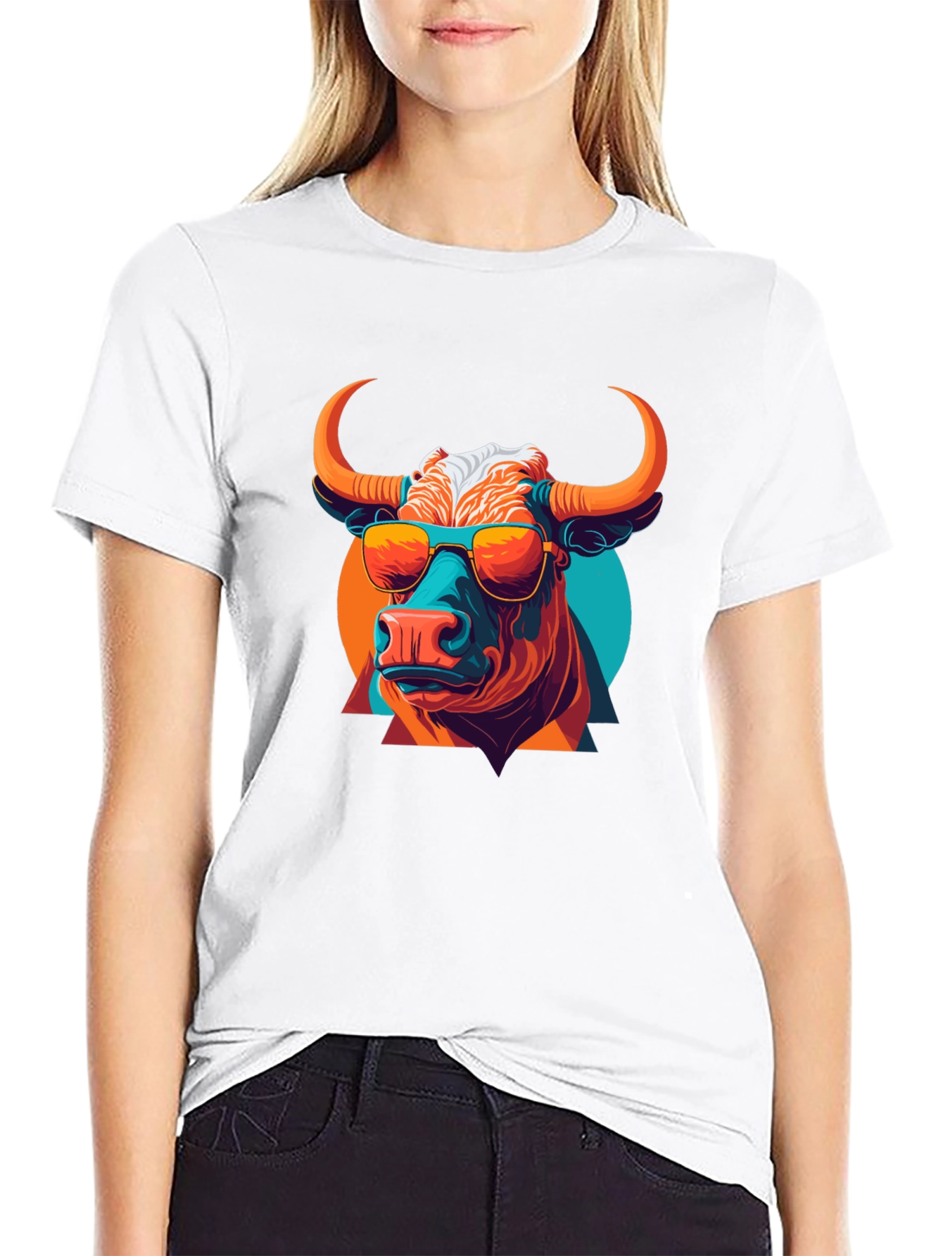 Cool Bull Graphic Tee - Stylish Black Cotton T-Shirt