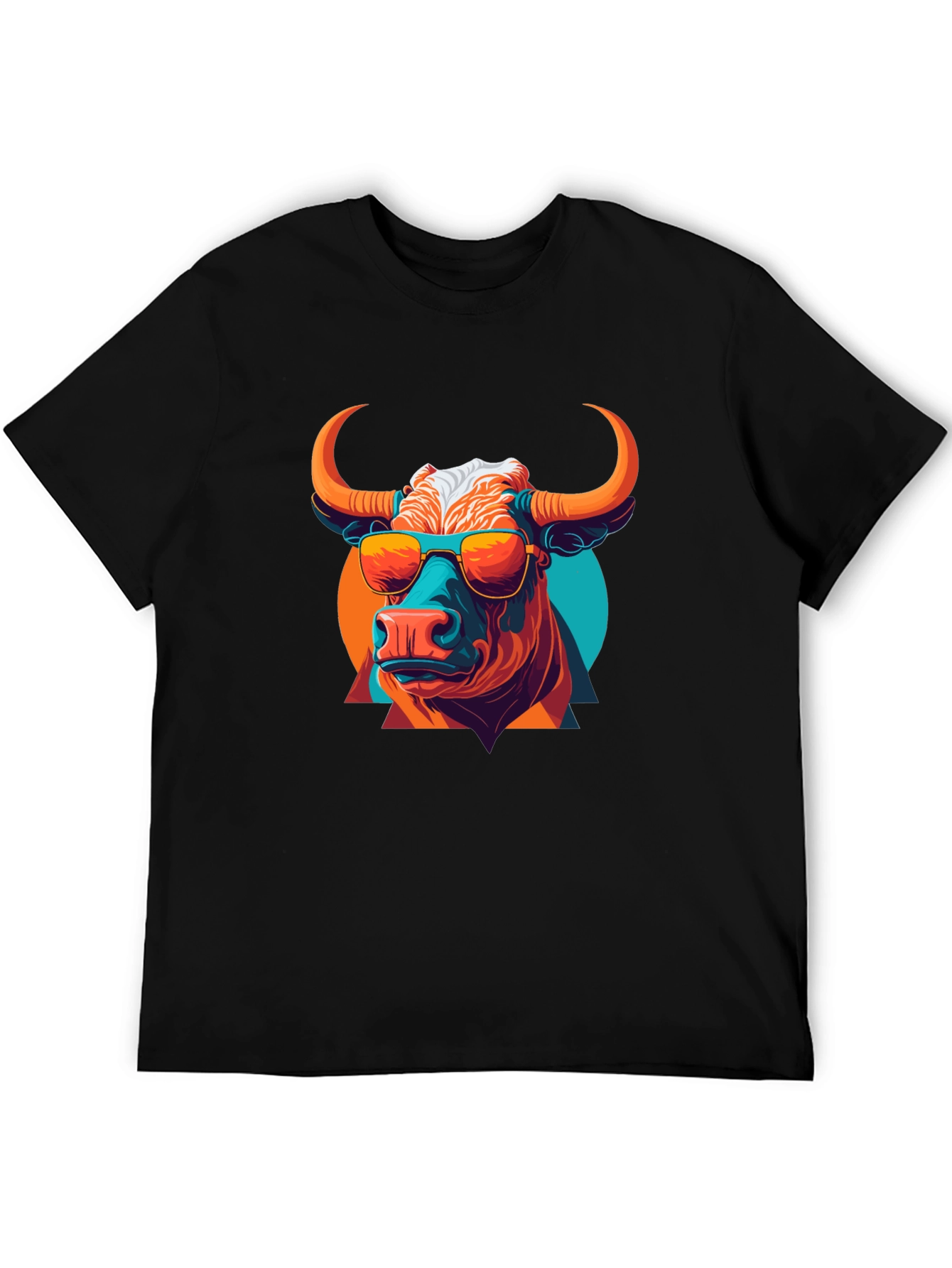 Cool Bull Graphic Tee - Stylish Black Cotton T-Shirt