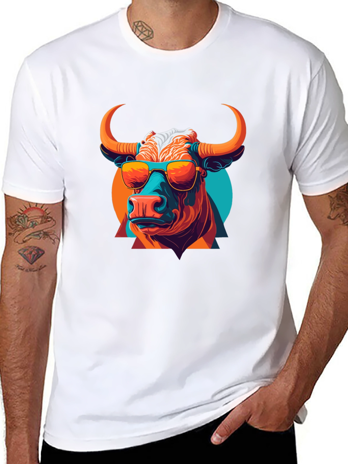 Cool Bull Graphic Tee - Stylish Black Cotton T-Shirt