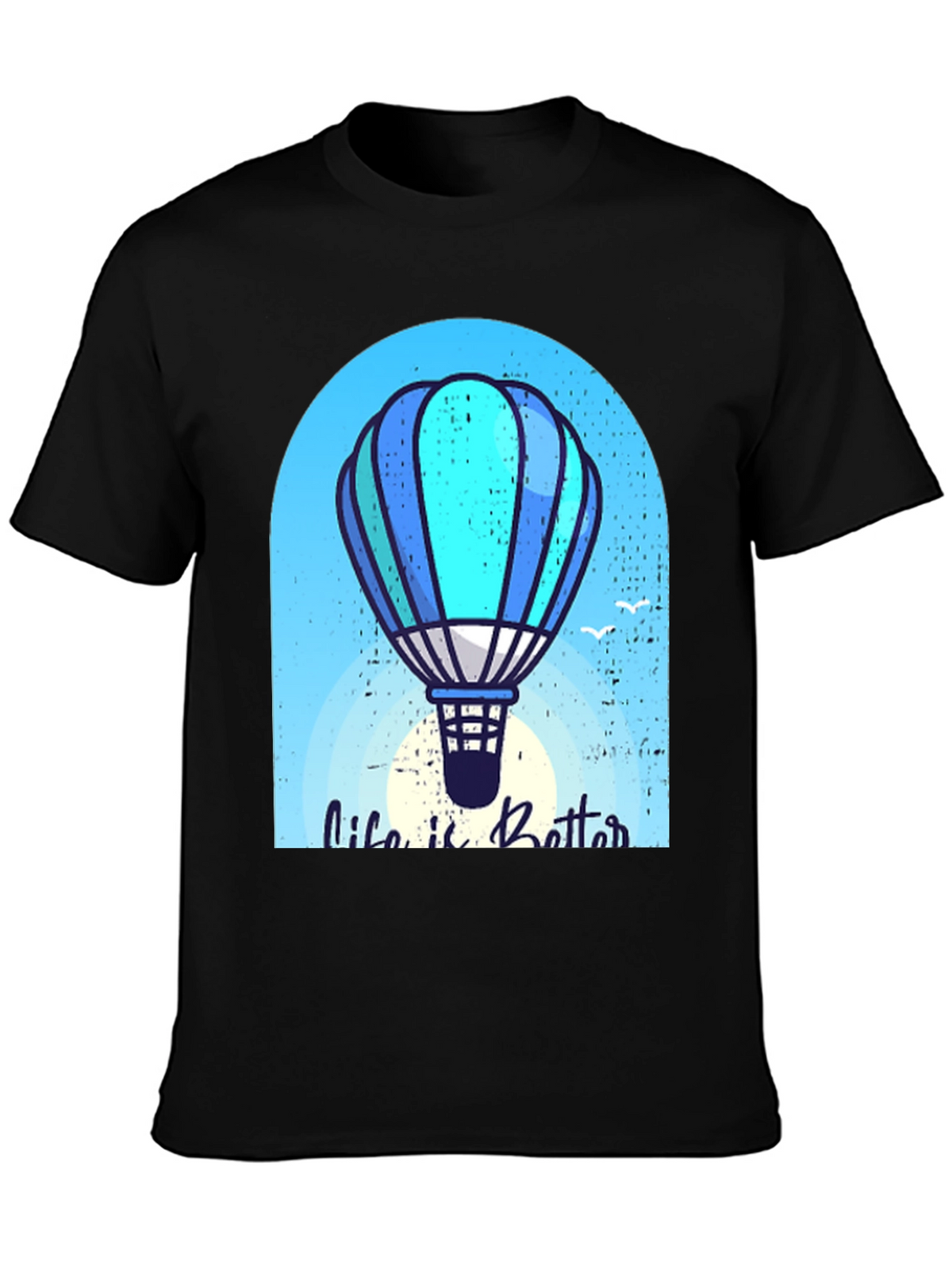 Life is Better Hot Air Balloon Graphic Tee