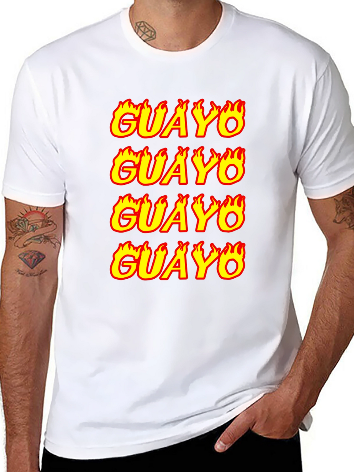 GUAYO Flame Graphic T-Shirt - Bold Streetwear