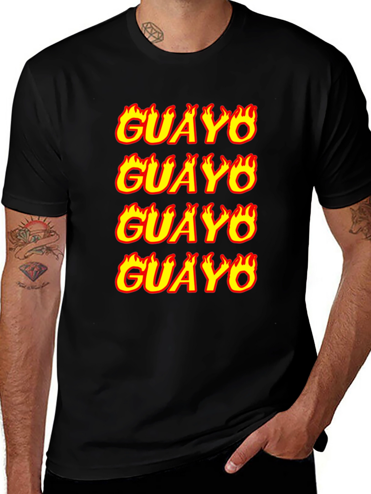 GUAYO Flame Graphic T-Shirt - Bold Streetwear
