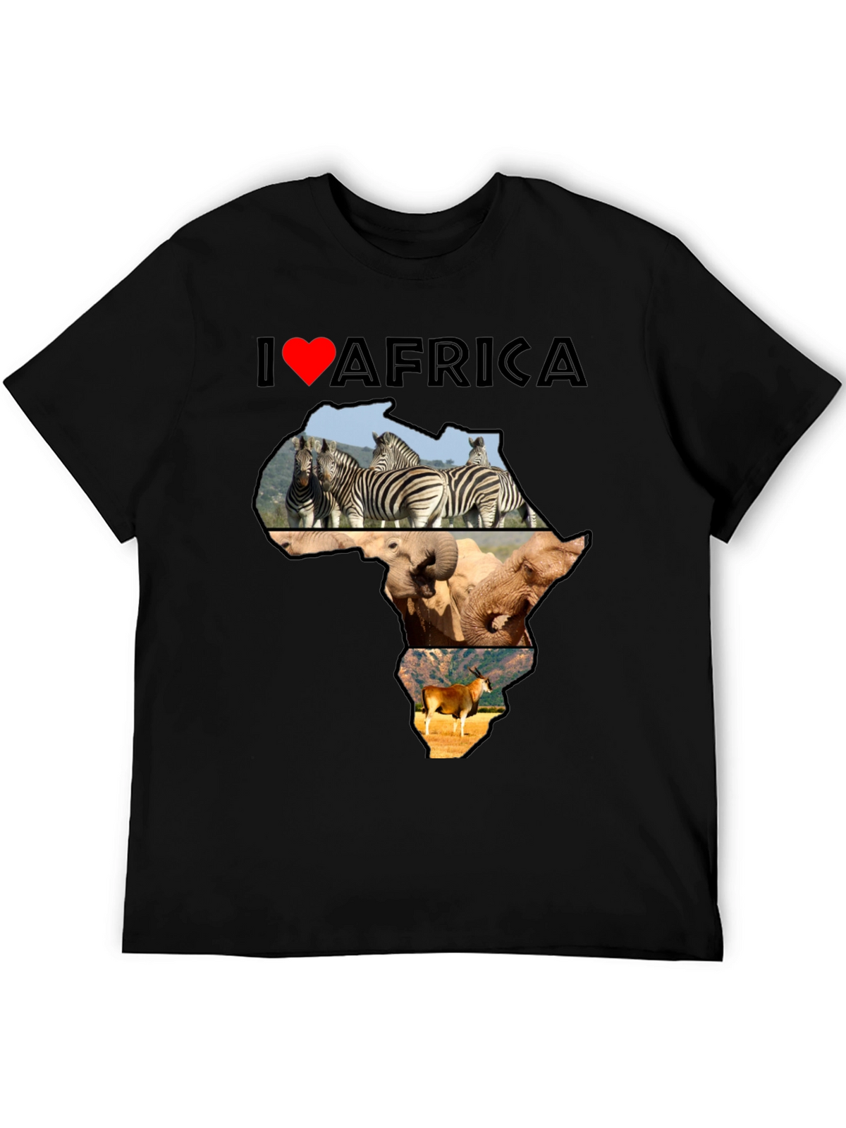 I Love Africa T-Shirt - Wildlife Continent Pride