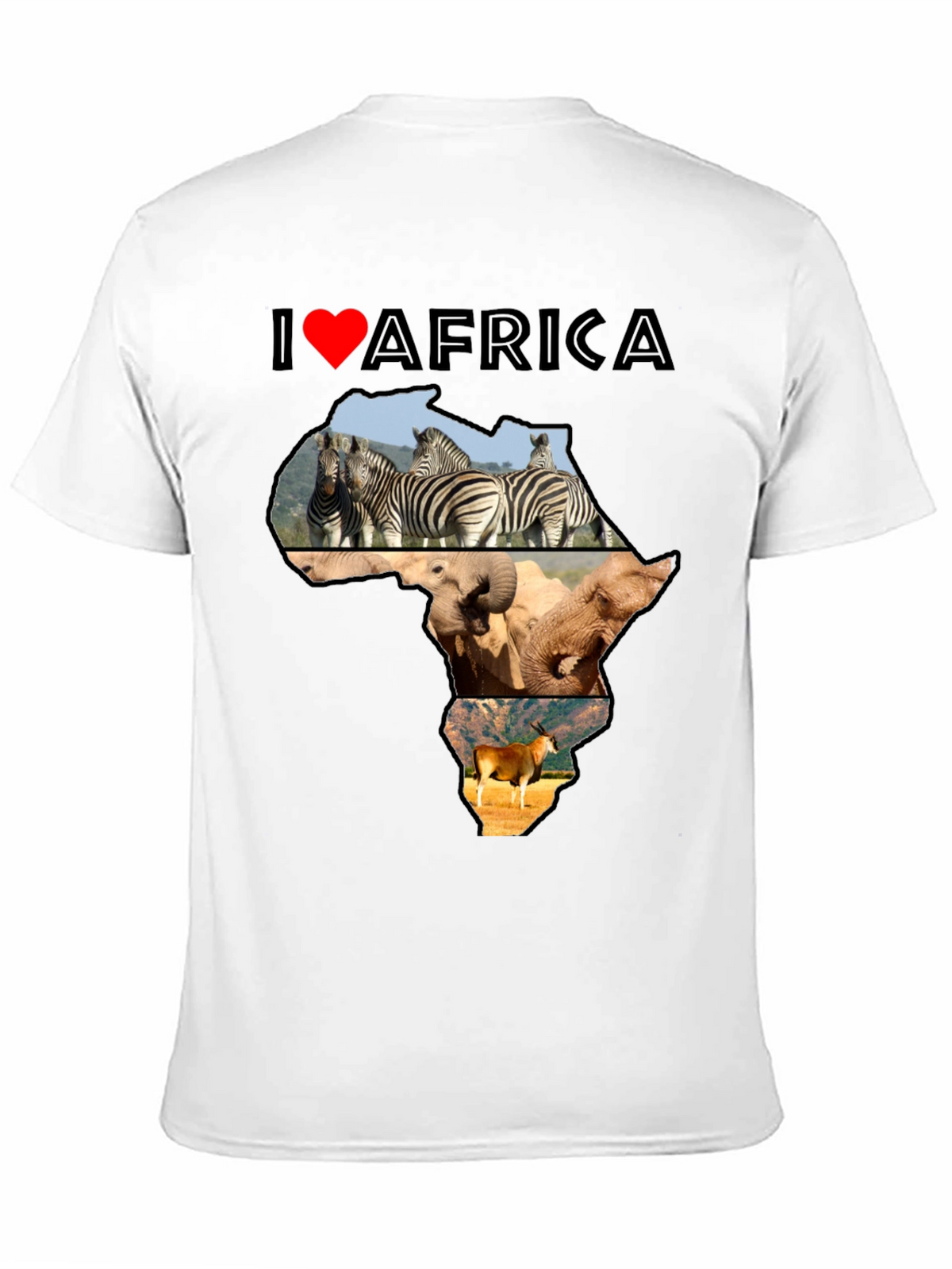 I Love Africa T-Shirt - Wildlife Continent Pride