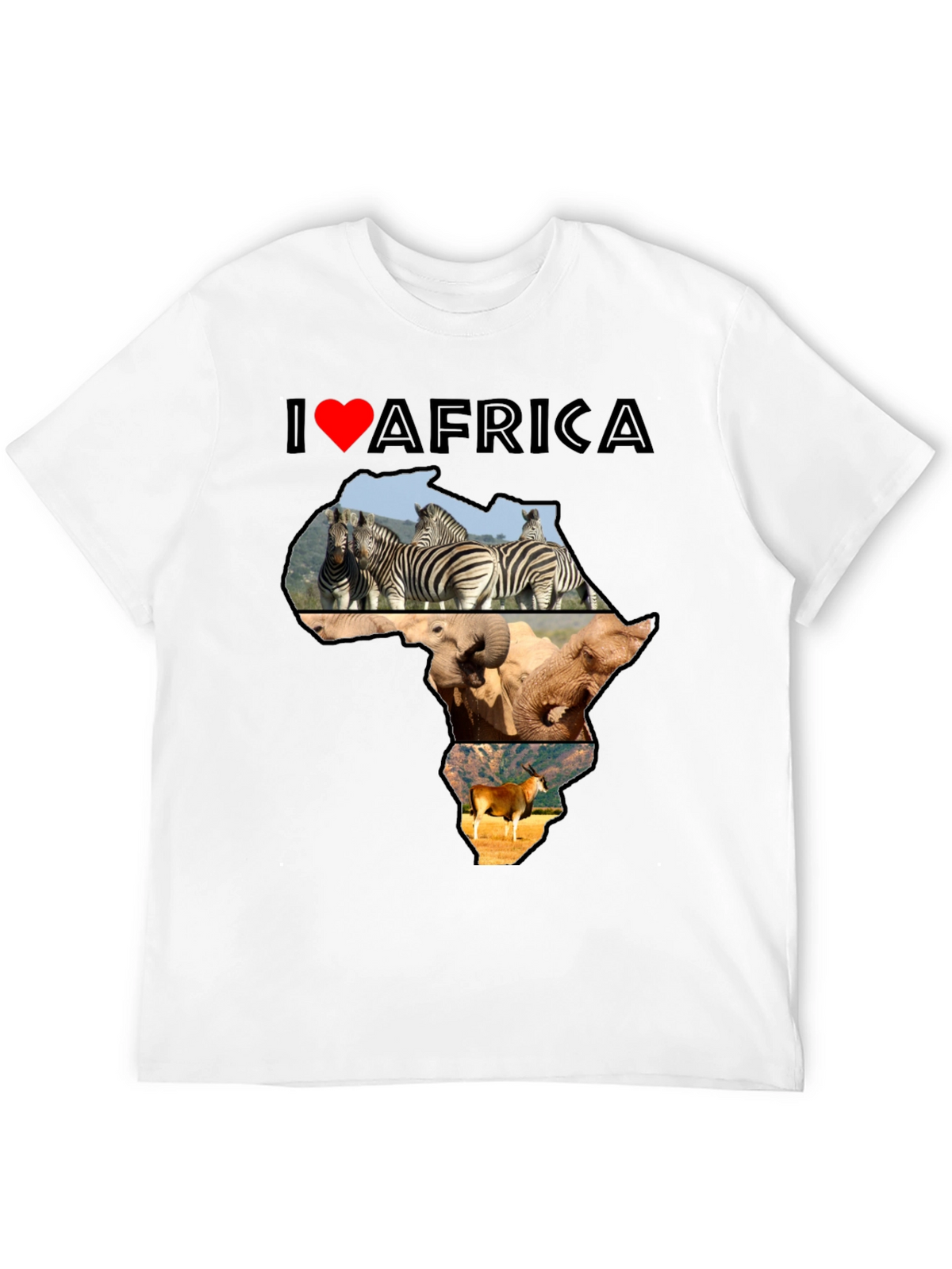 I Love Africa T-Shirt - Wildlife Continent Pride