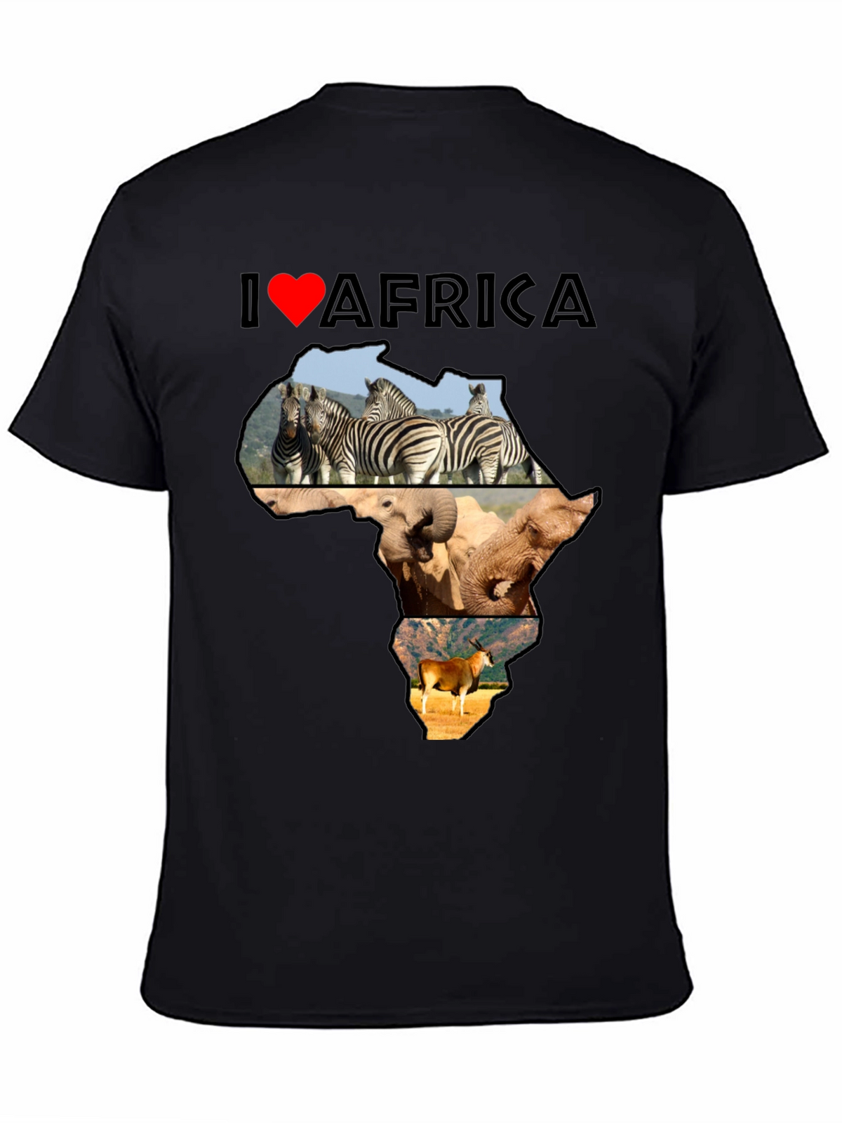 I Love Africa T-Shirt - Wildlife Continent Pride
