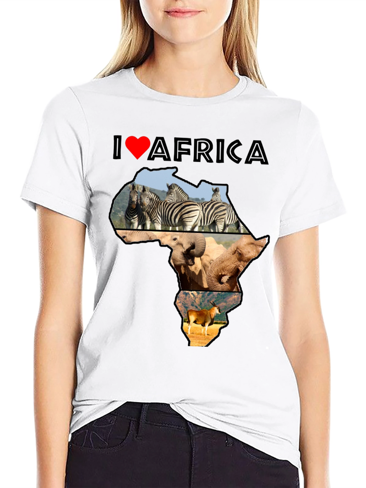 I Love Africa T-Shirt - Wildlife Continent Pride