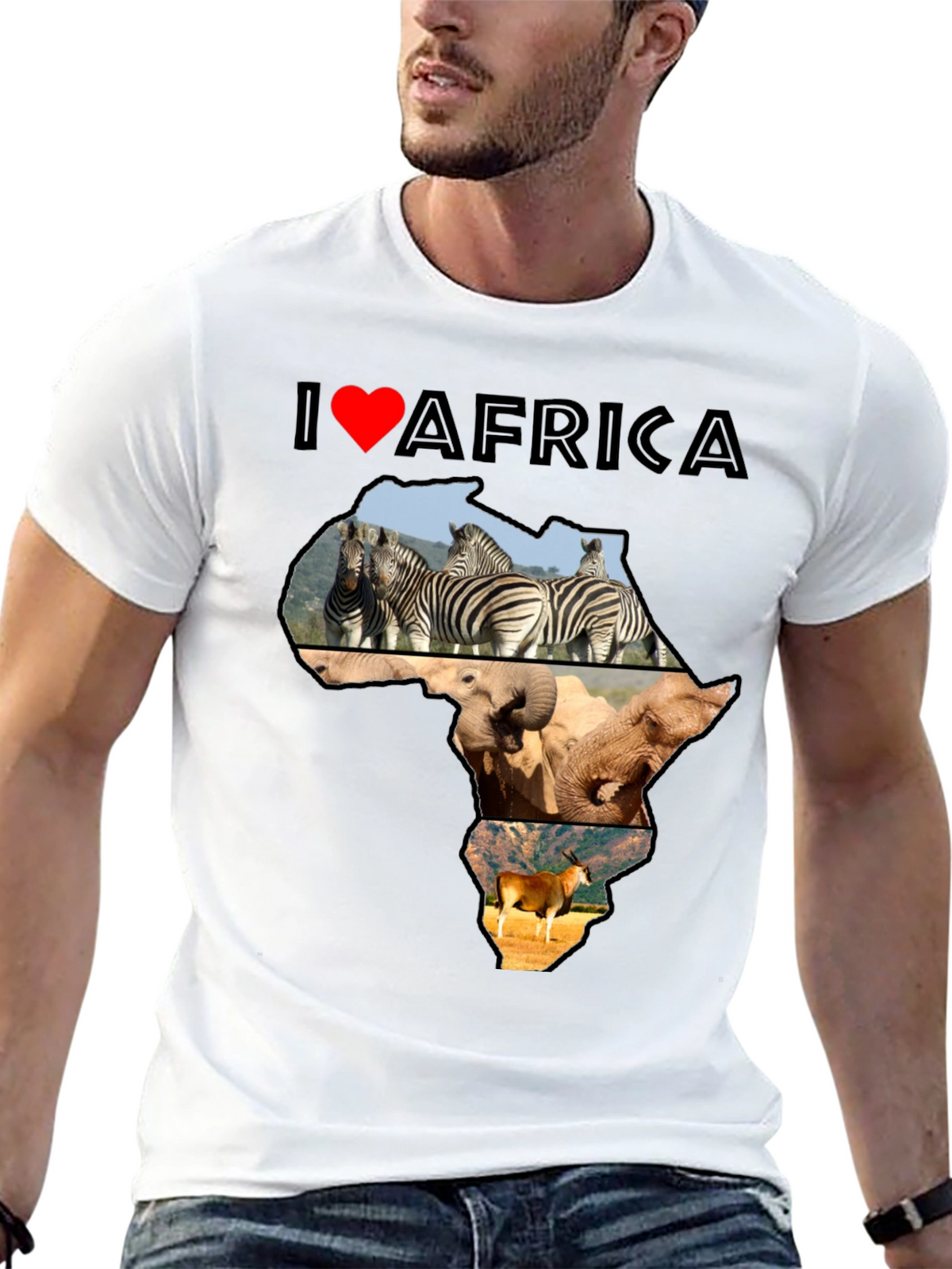 I Love Africa T-Shirt - Wildlife Continent Pride