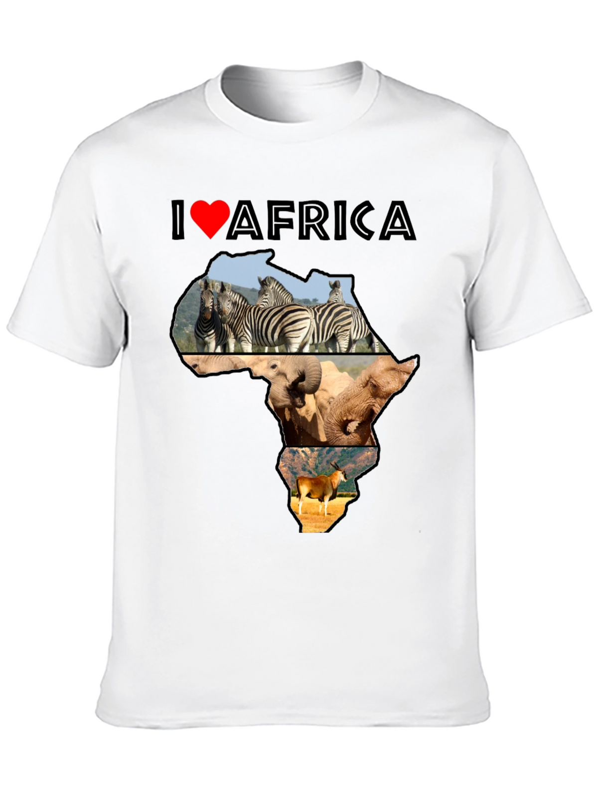 I Love Africa T-Shirt - Wildlife Continent Pride