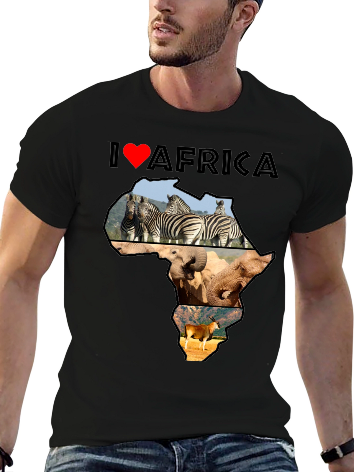 I Love Africa T-Shirt - Wildlife Continent Pride