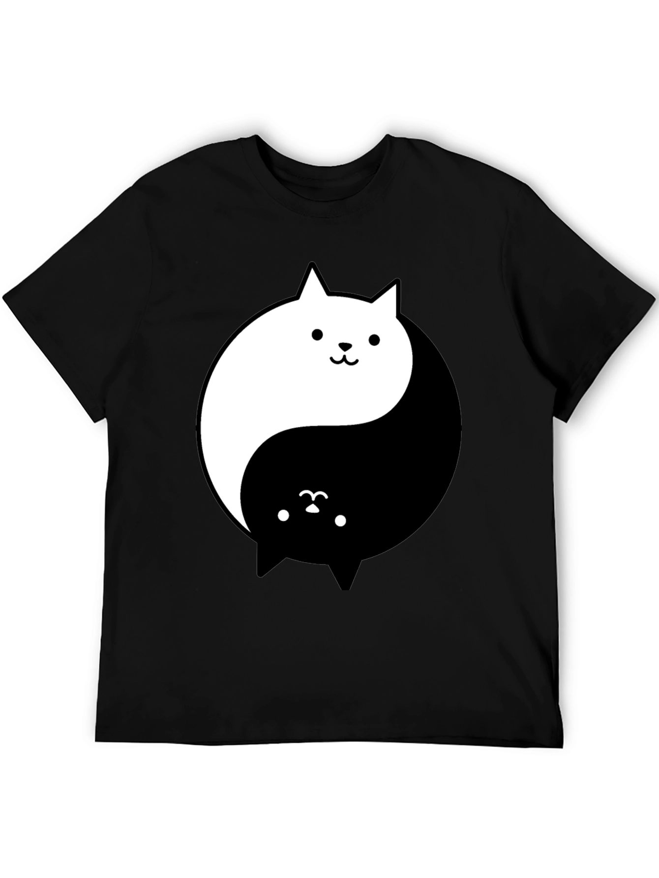 Yin Yang Cats T-Shirt - Balance and Style