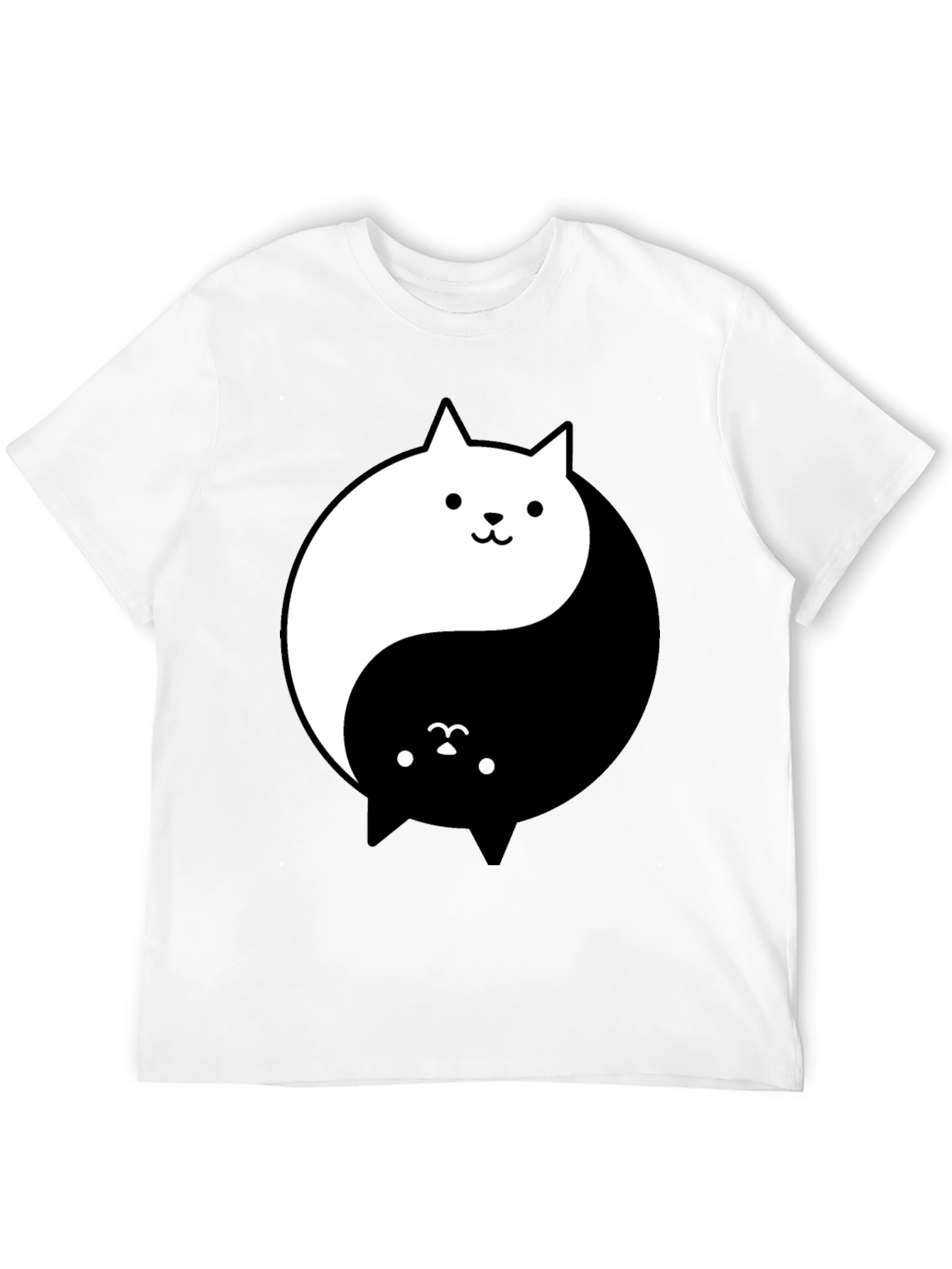 Yin Yang Cats T-Shirt - Balance and Style