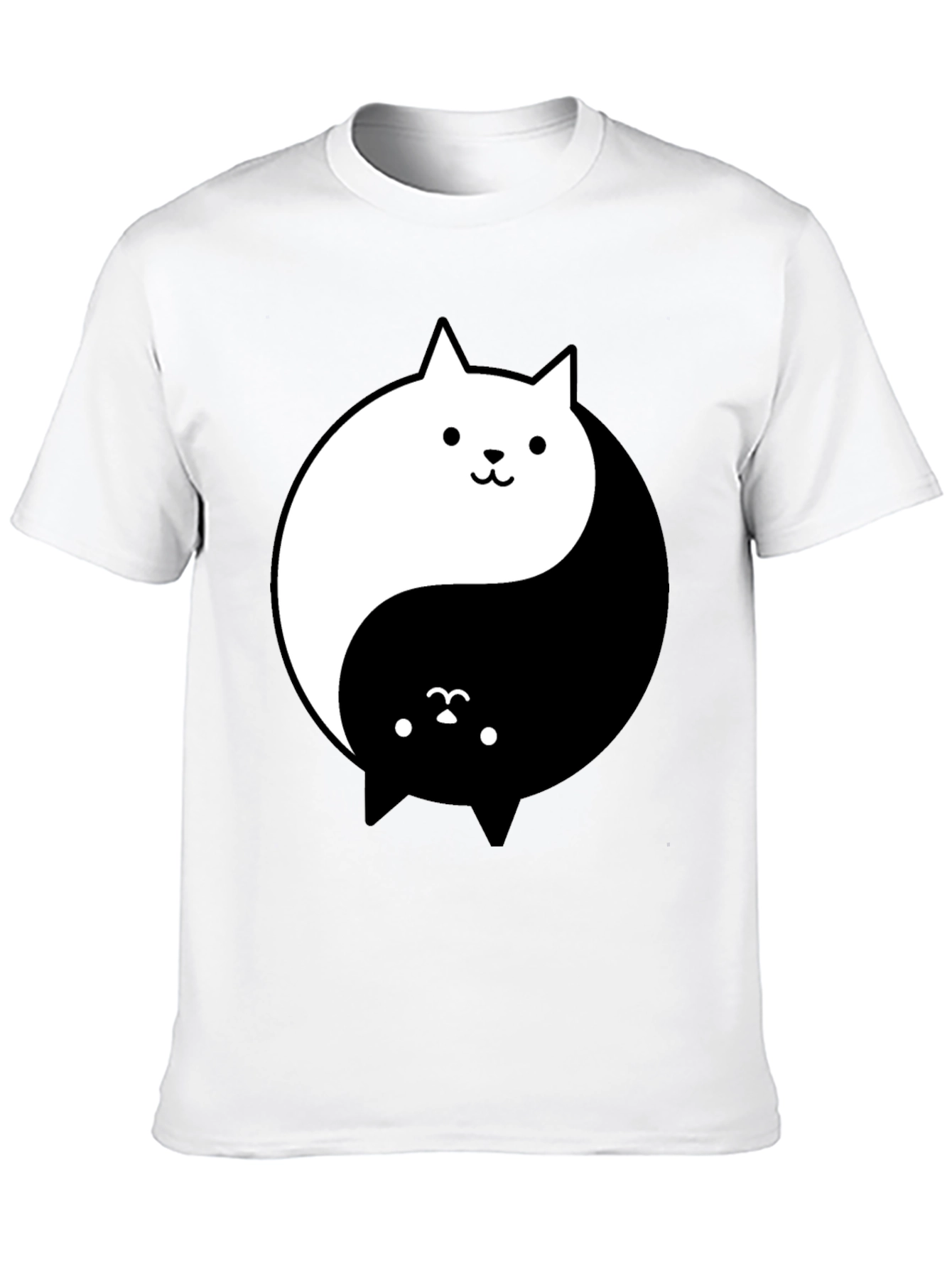 Yin Yang Cats T-Shirt - Balance and Style