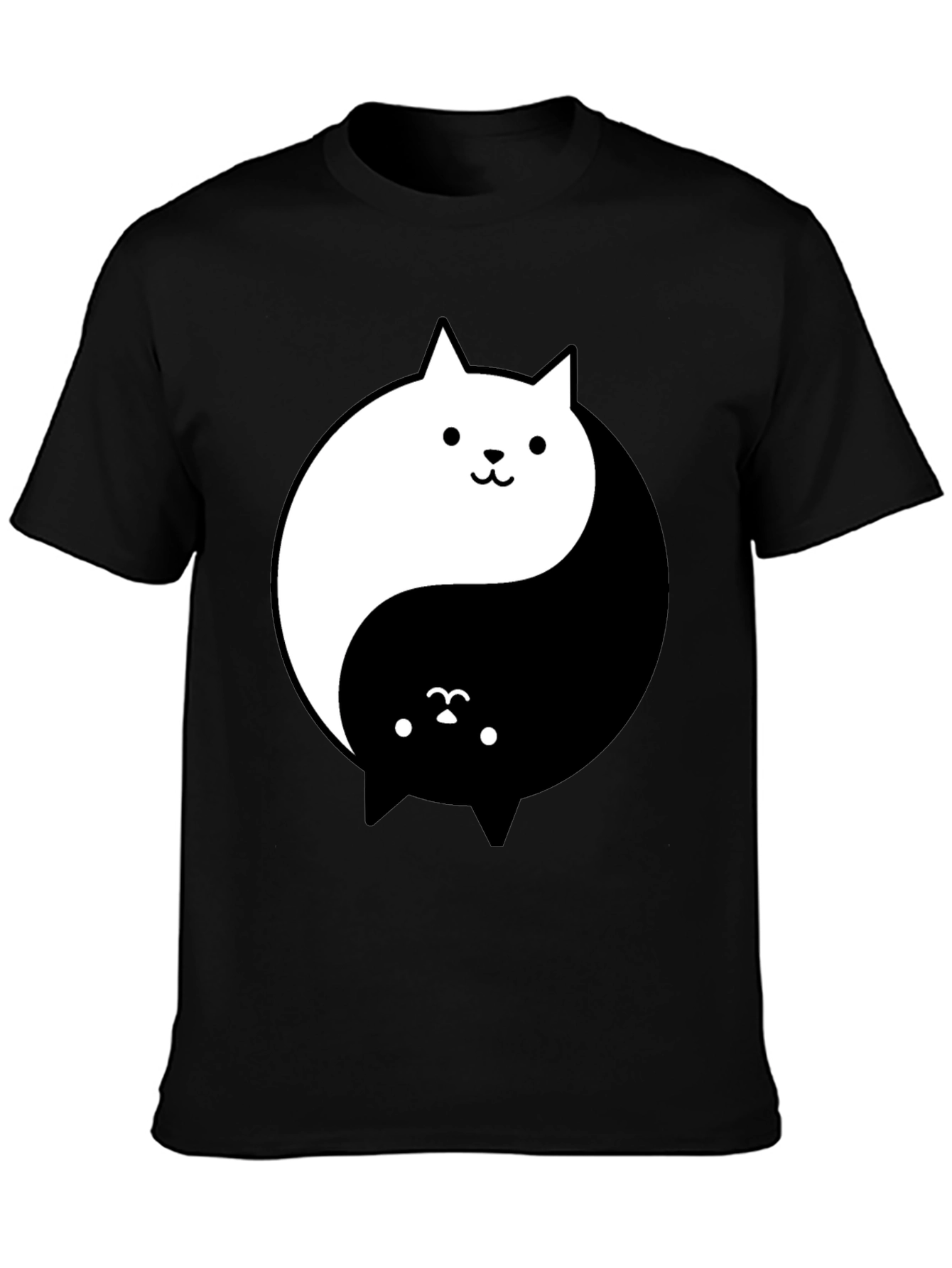 Yin Yang Cats T-Shirt - Balance and Style