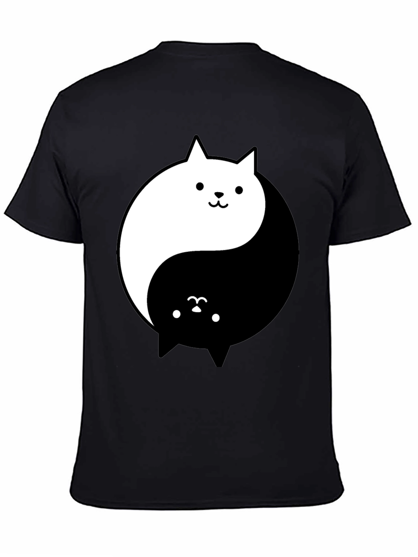 Yin Yang Cats T-Shirt - Balance and Style