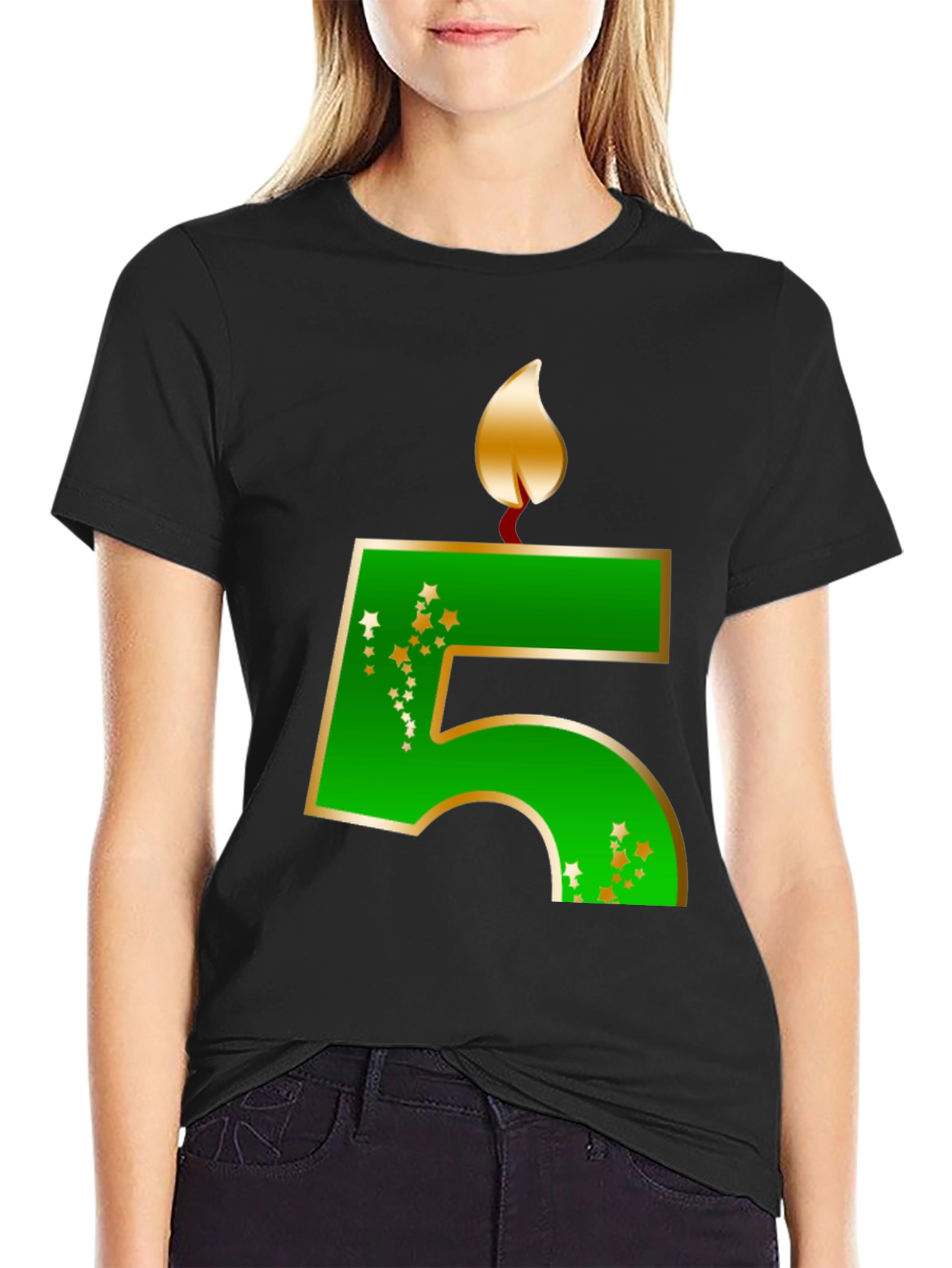 Birthday Number 5 Candle T-Shirt