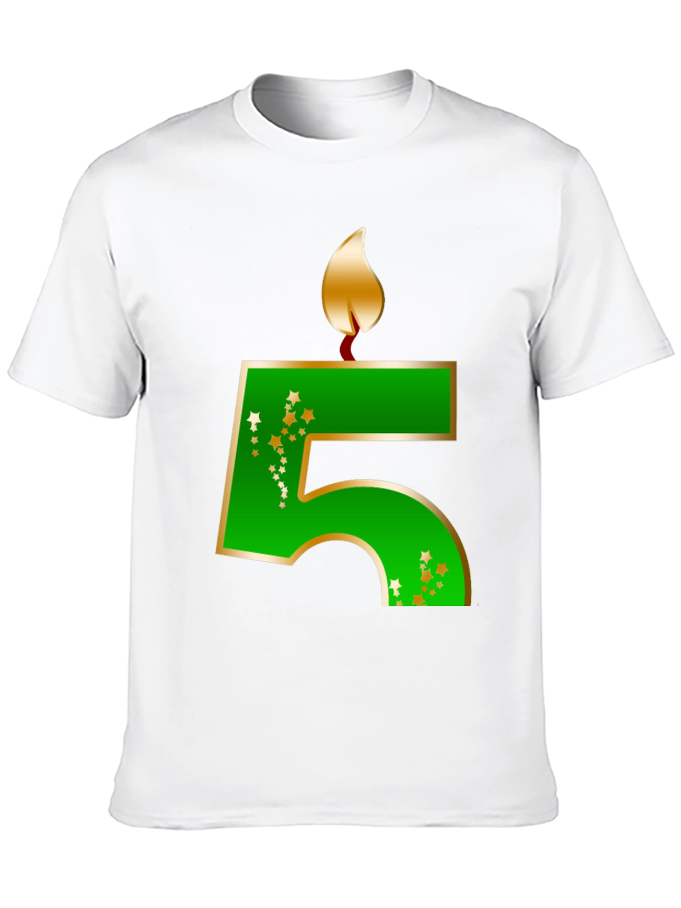 Birthday Number 5 Candle T-Shirt