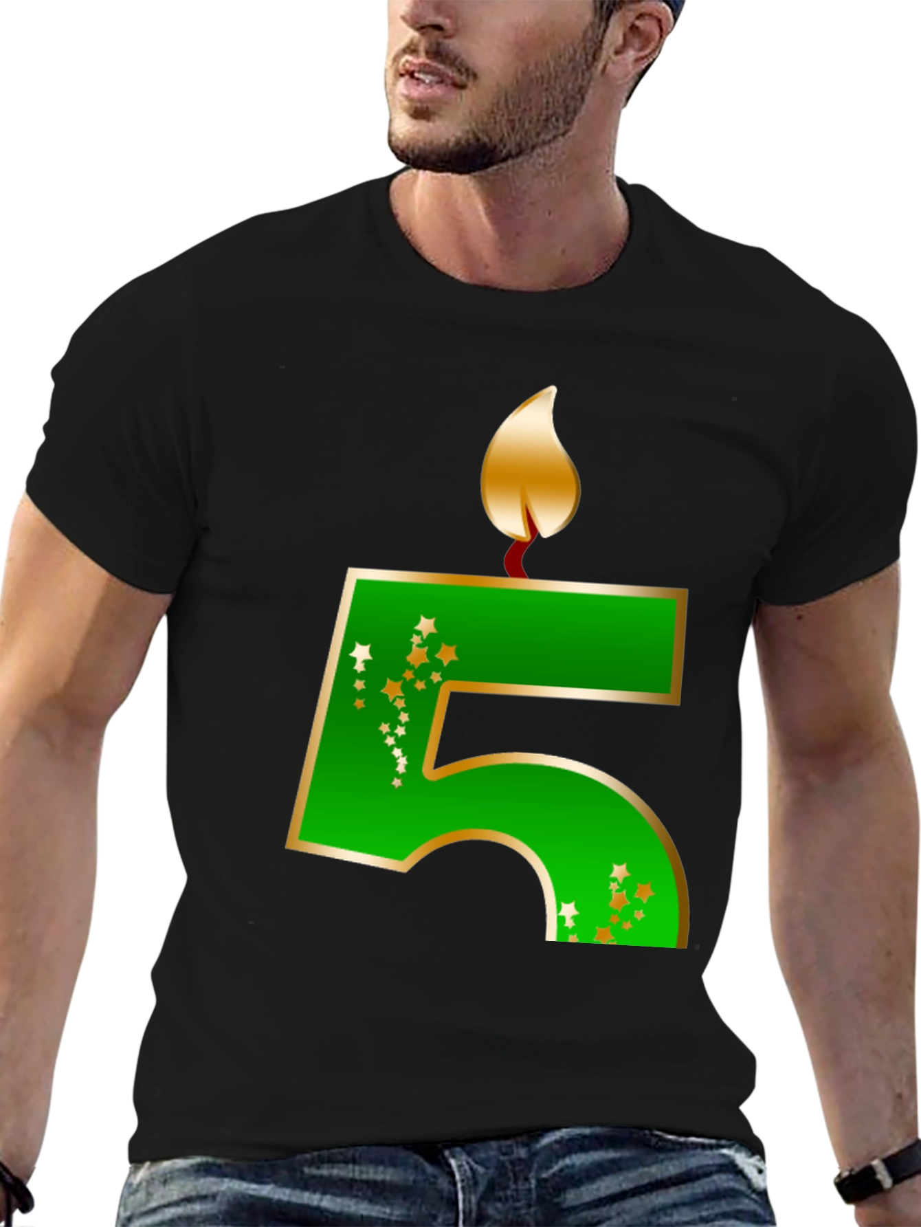 Birthday Number 5 Candle T-Shirt