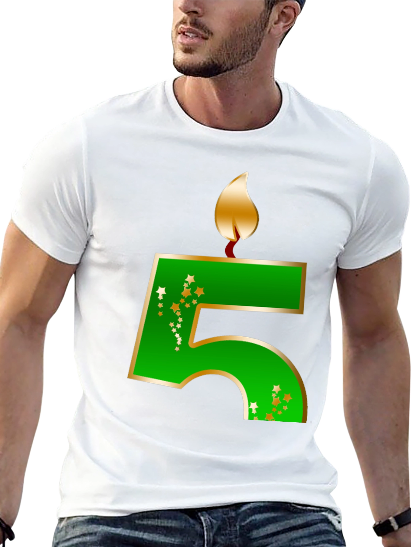 Birthday Number 5 Candle T-Shirt