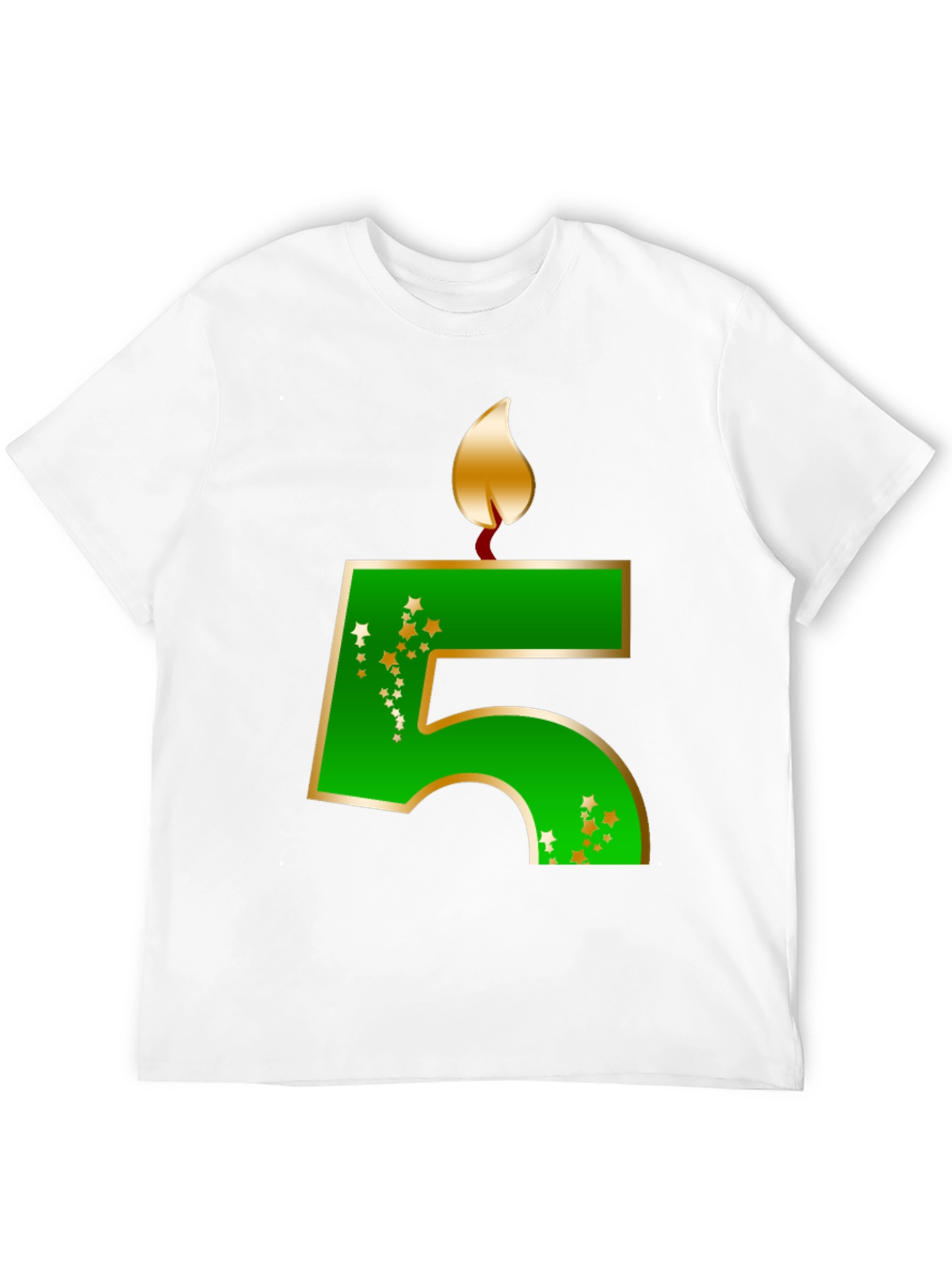 Birthday Number 5 Candle T-Shirt