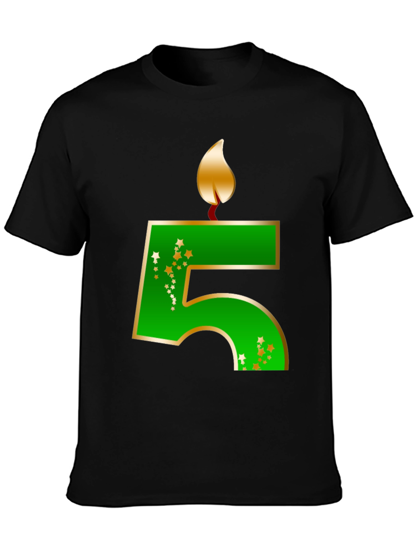 Birthday Number 5 Candle T-Shirt