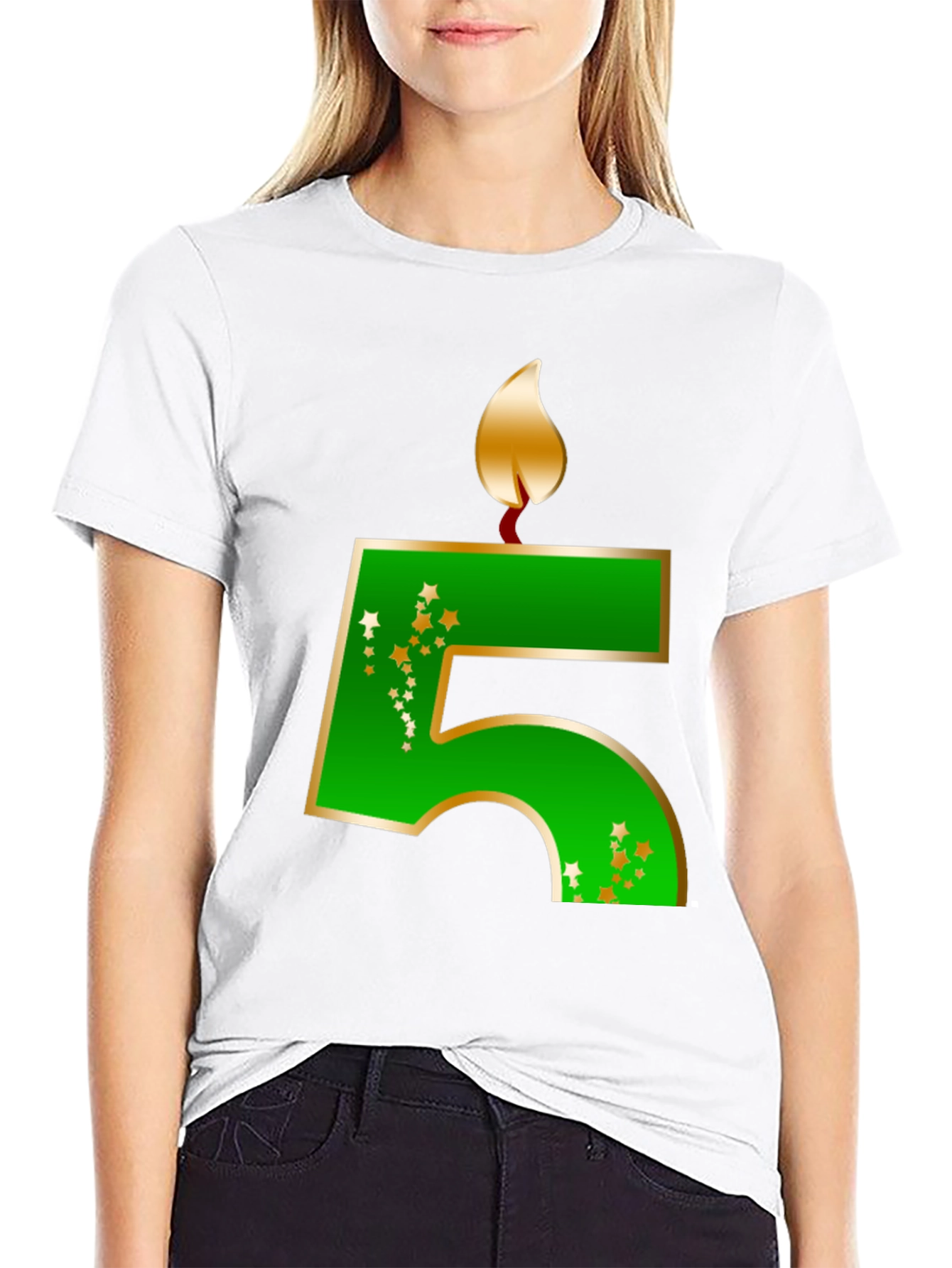Birthday Number 5 Candle T-Shirt