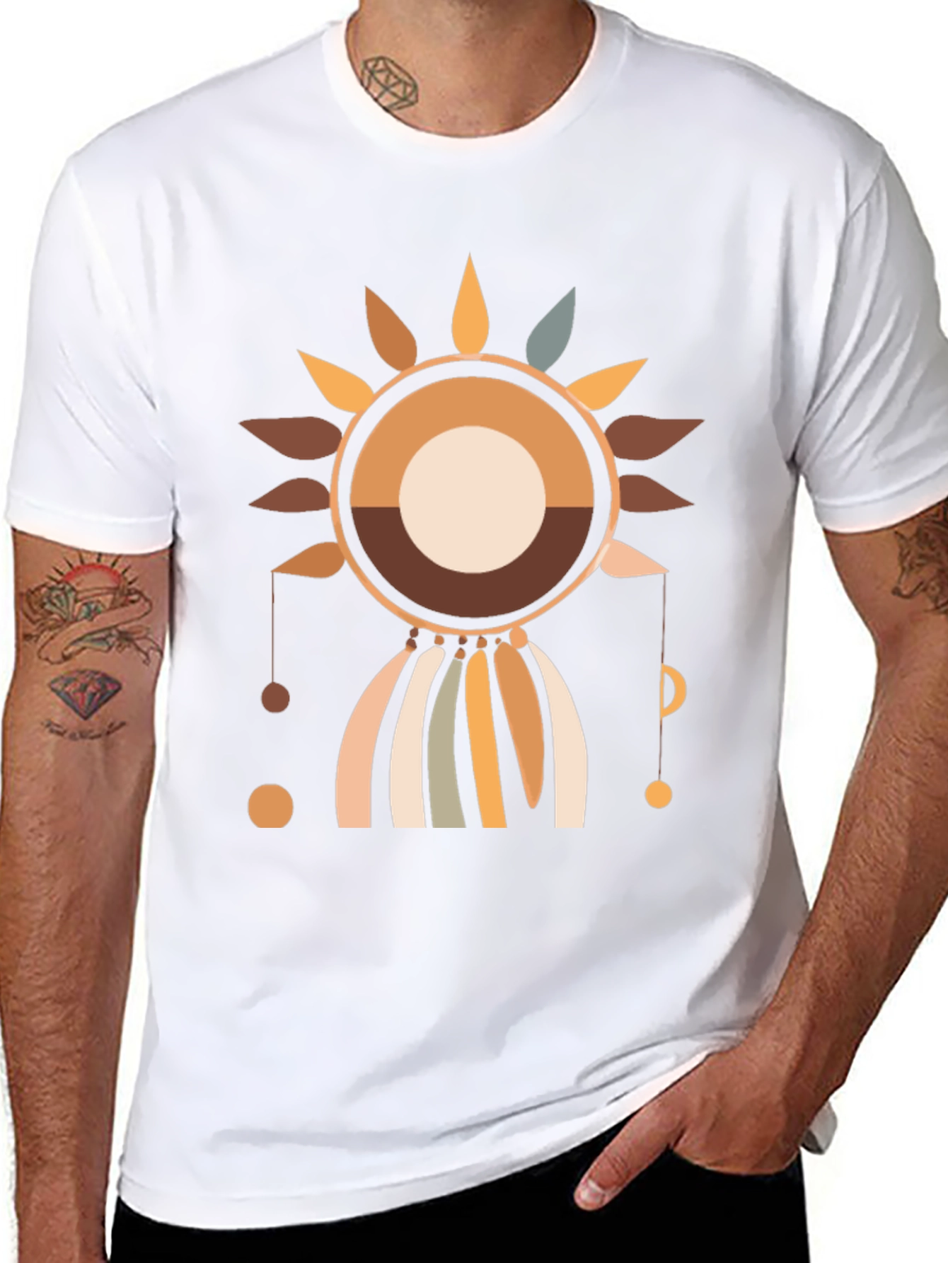 Geometric Sun Graphic Tee