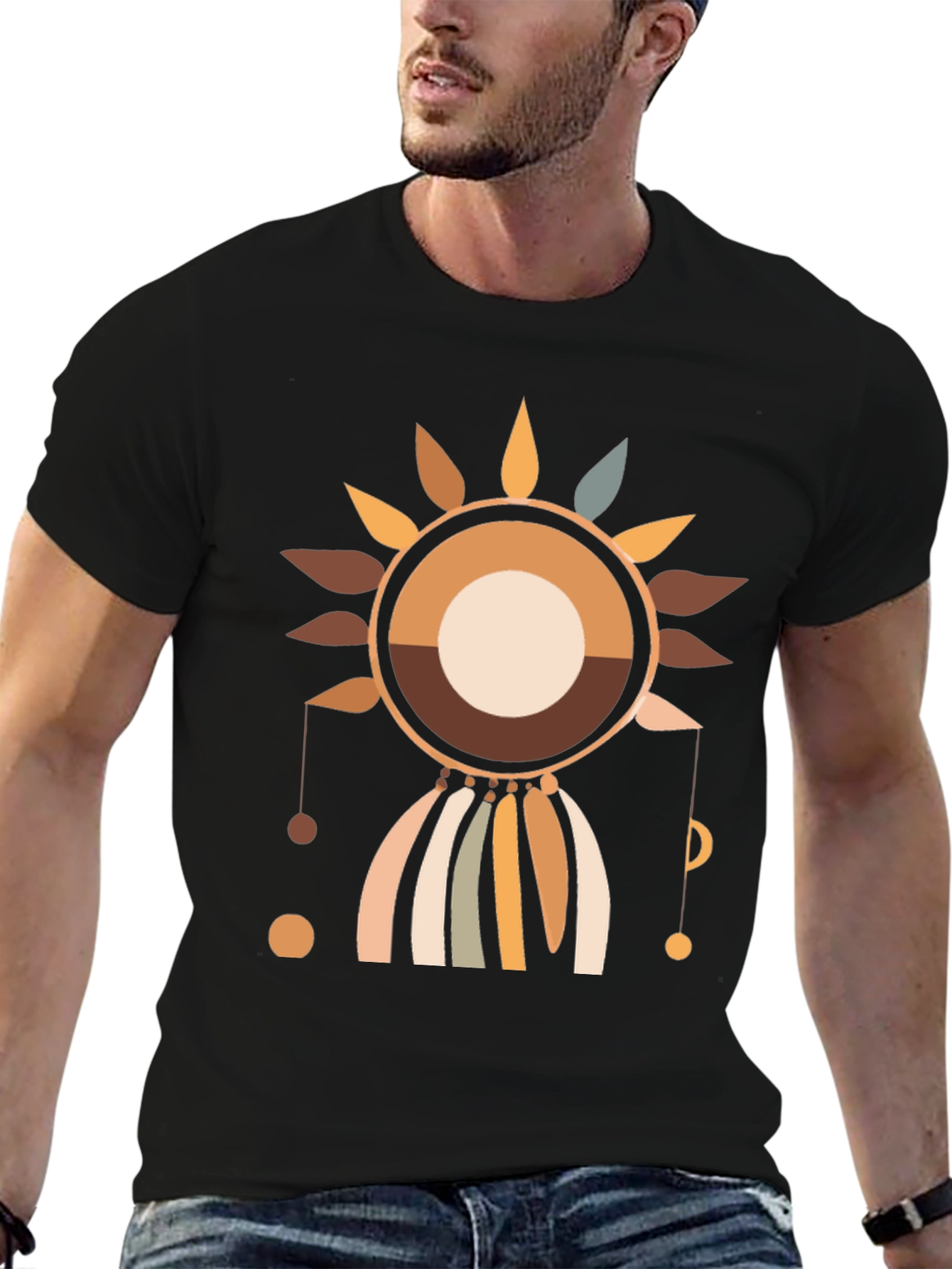 Geometric Sun Graphic Tee