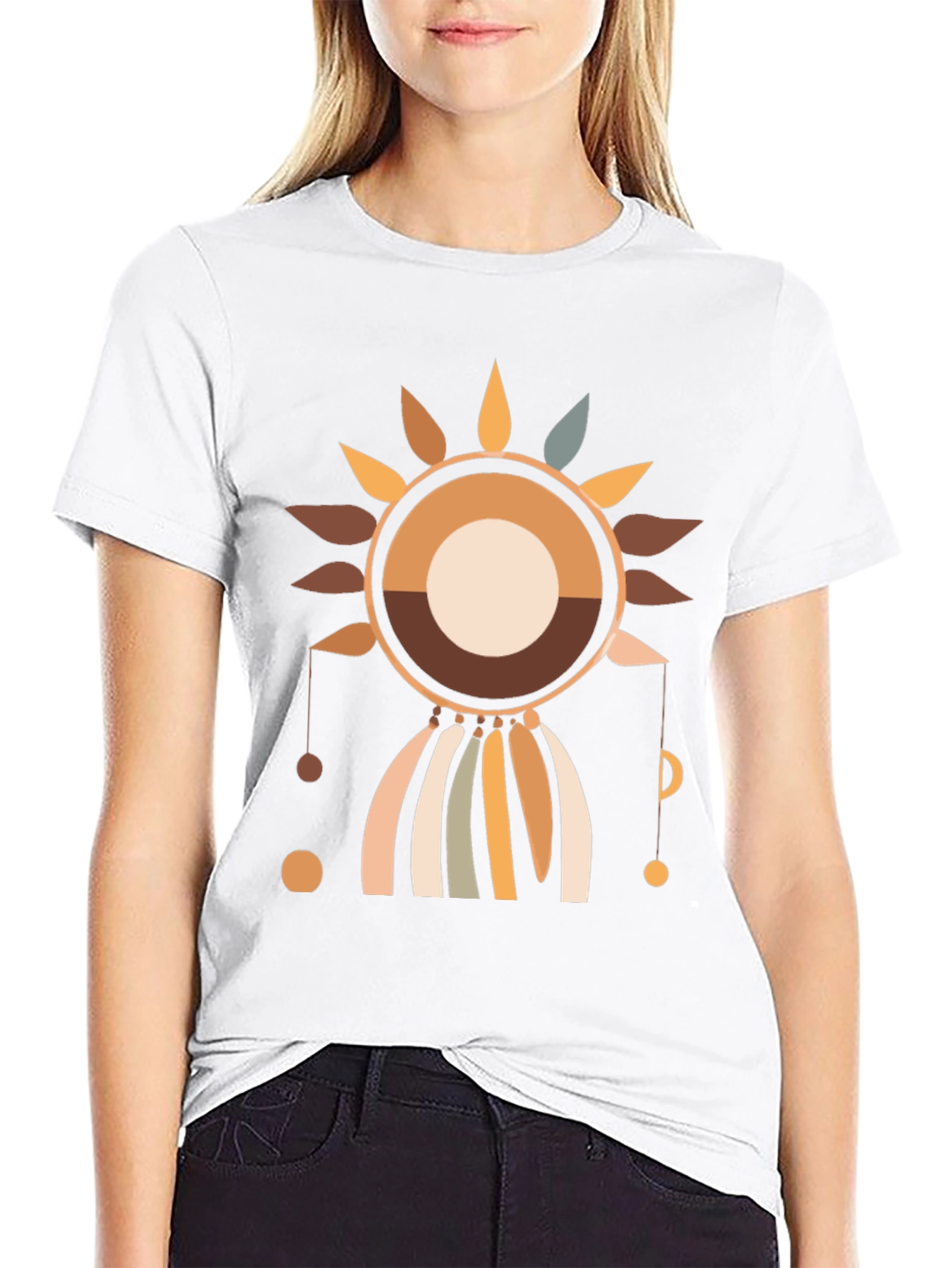 Geometric Sun Graphic Tee