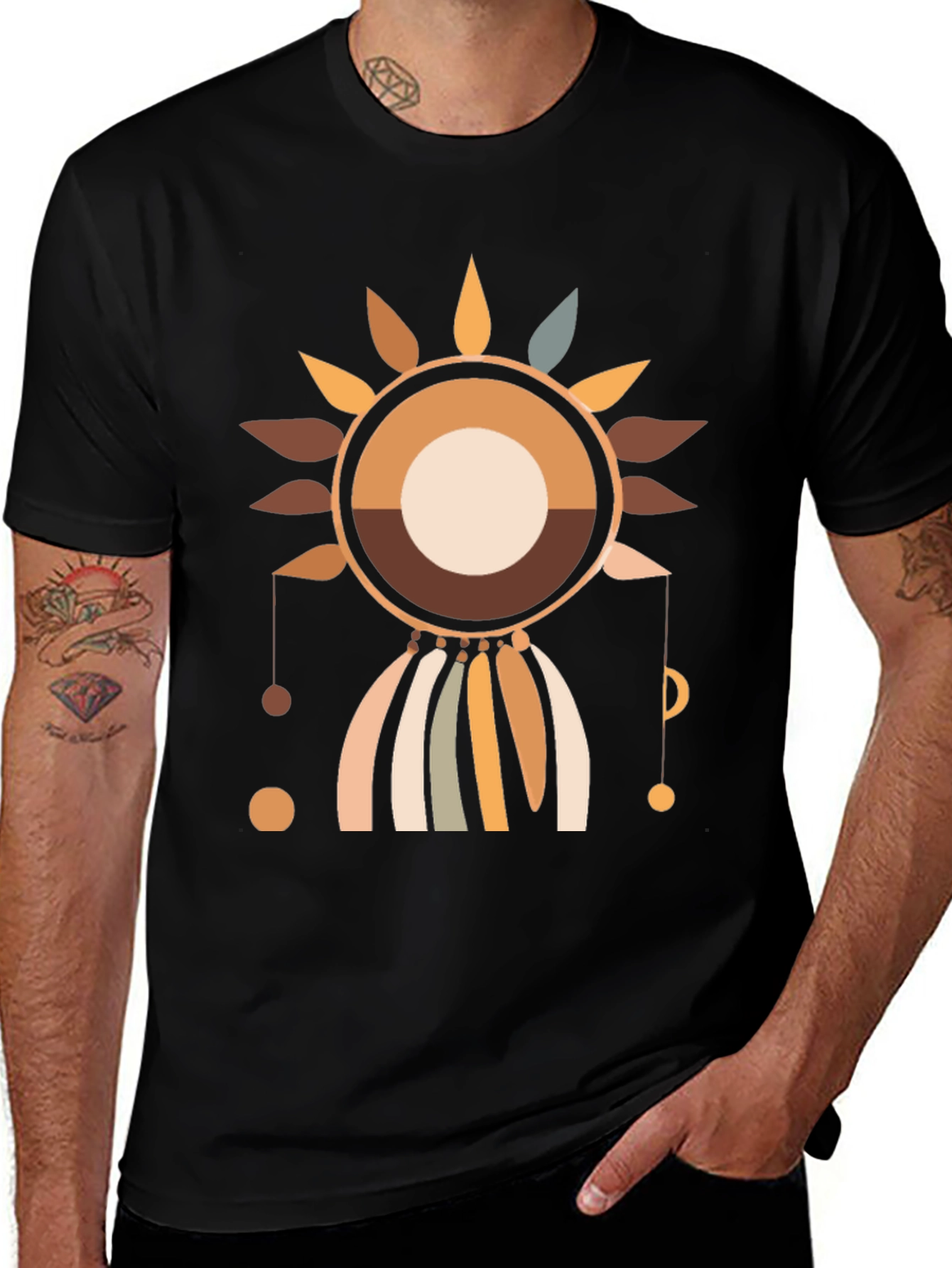 Geometric Sun Graphic Tee
