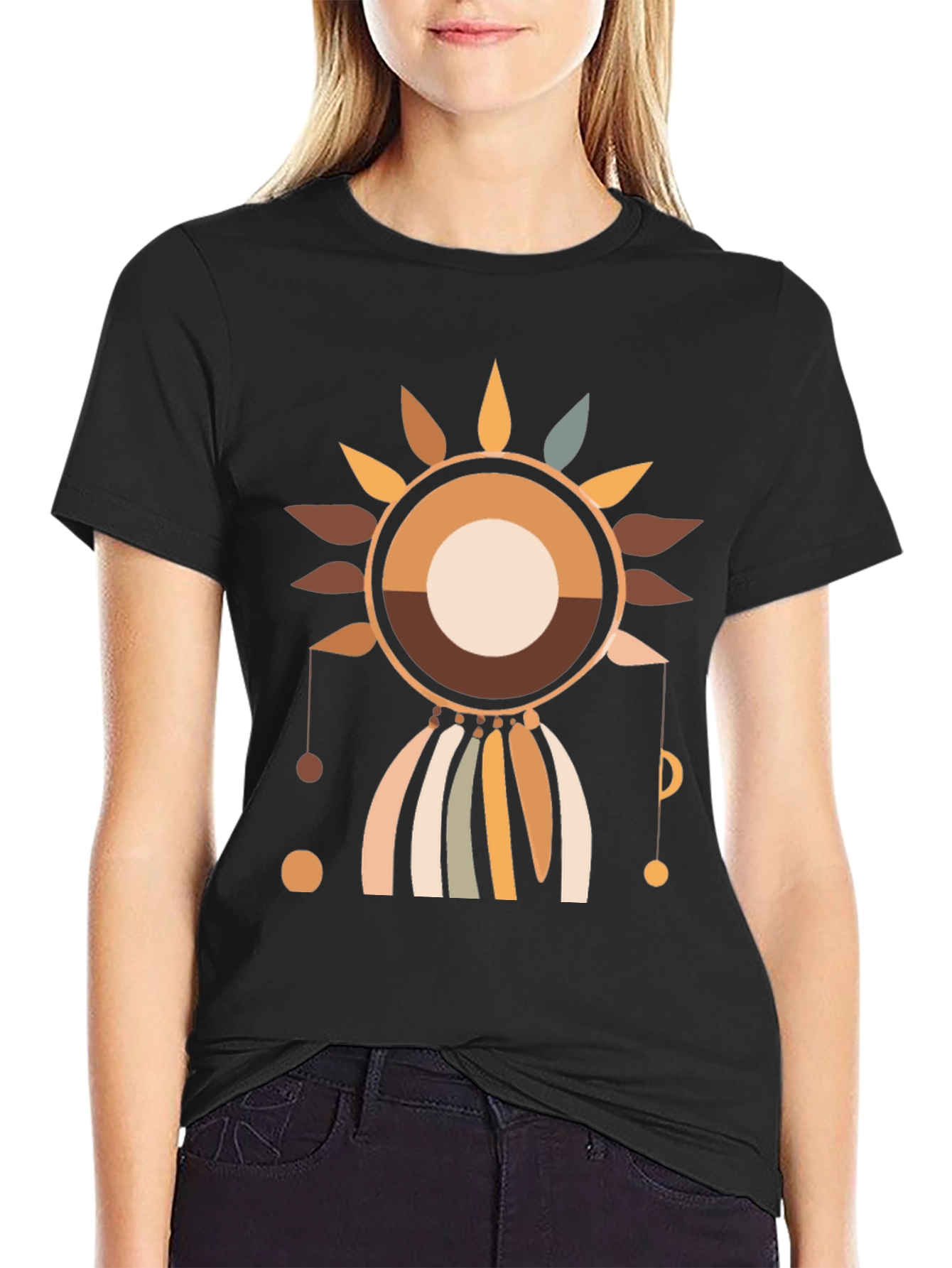 Geometric Sun Graphic Tee