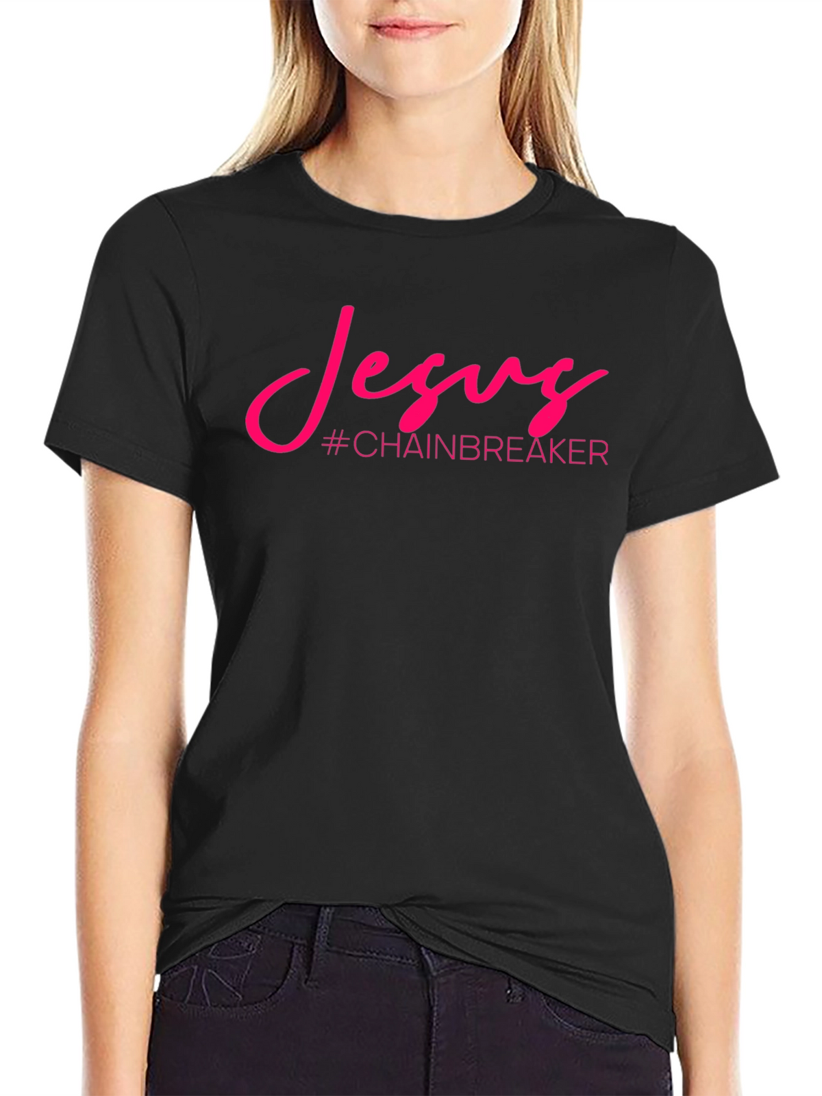 Jesus Chainbreaker Graphic Tee - Black