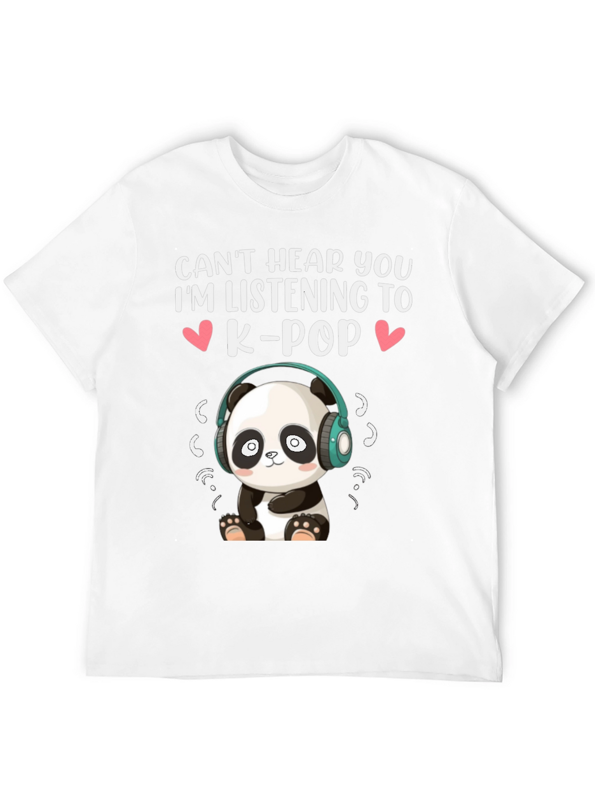 K-Pop Panda Graphic Tee - Music Lover Shirt