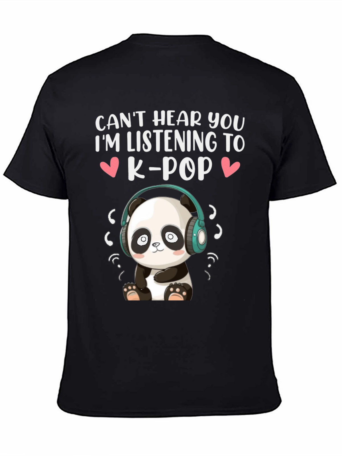 K-Pop Panda Graphic Tee - Music Lover Shirt