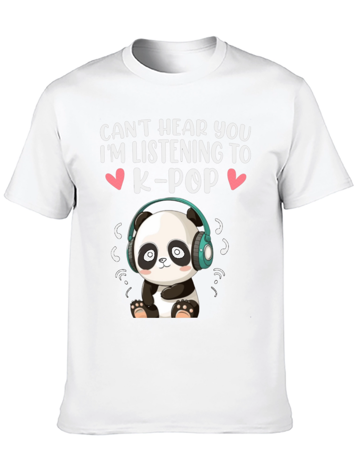 K-Pop Panda Graphic Tee - Music Lover Shirt