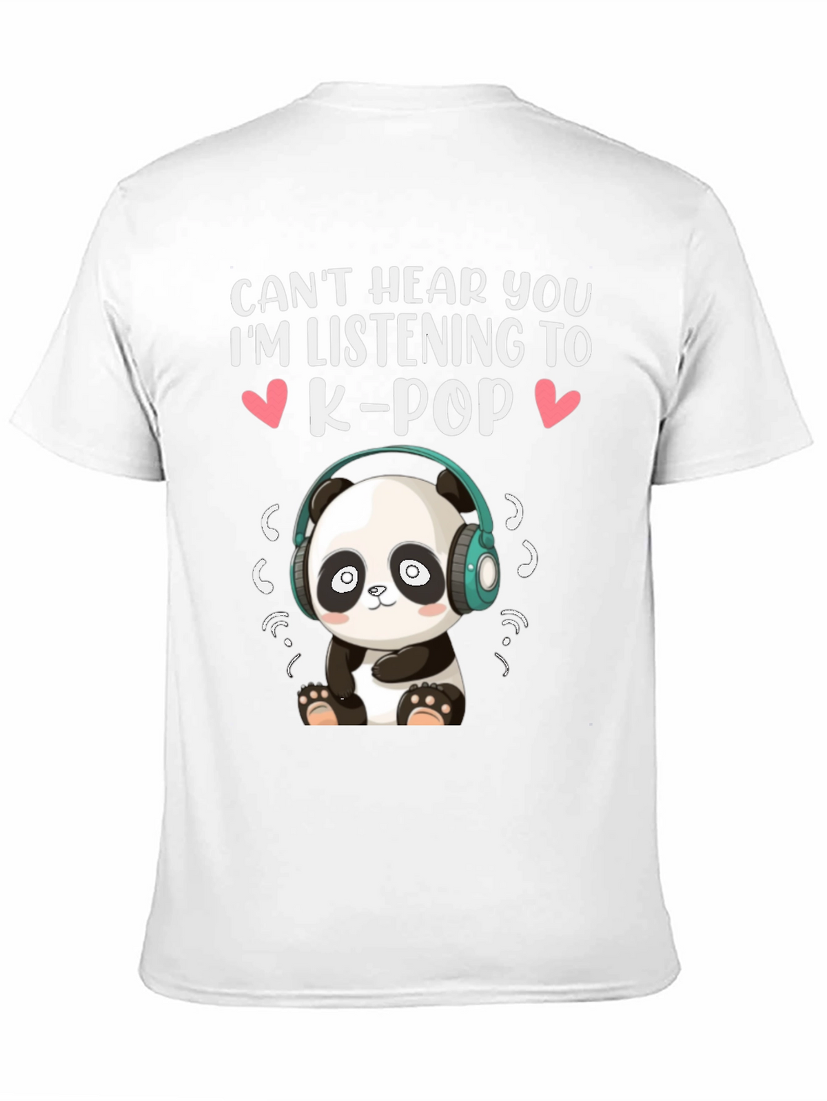 K-Pop Panda Graphic Tee - Music Lover Shirt