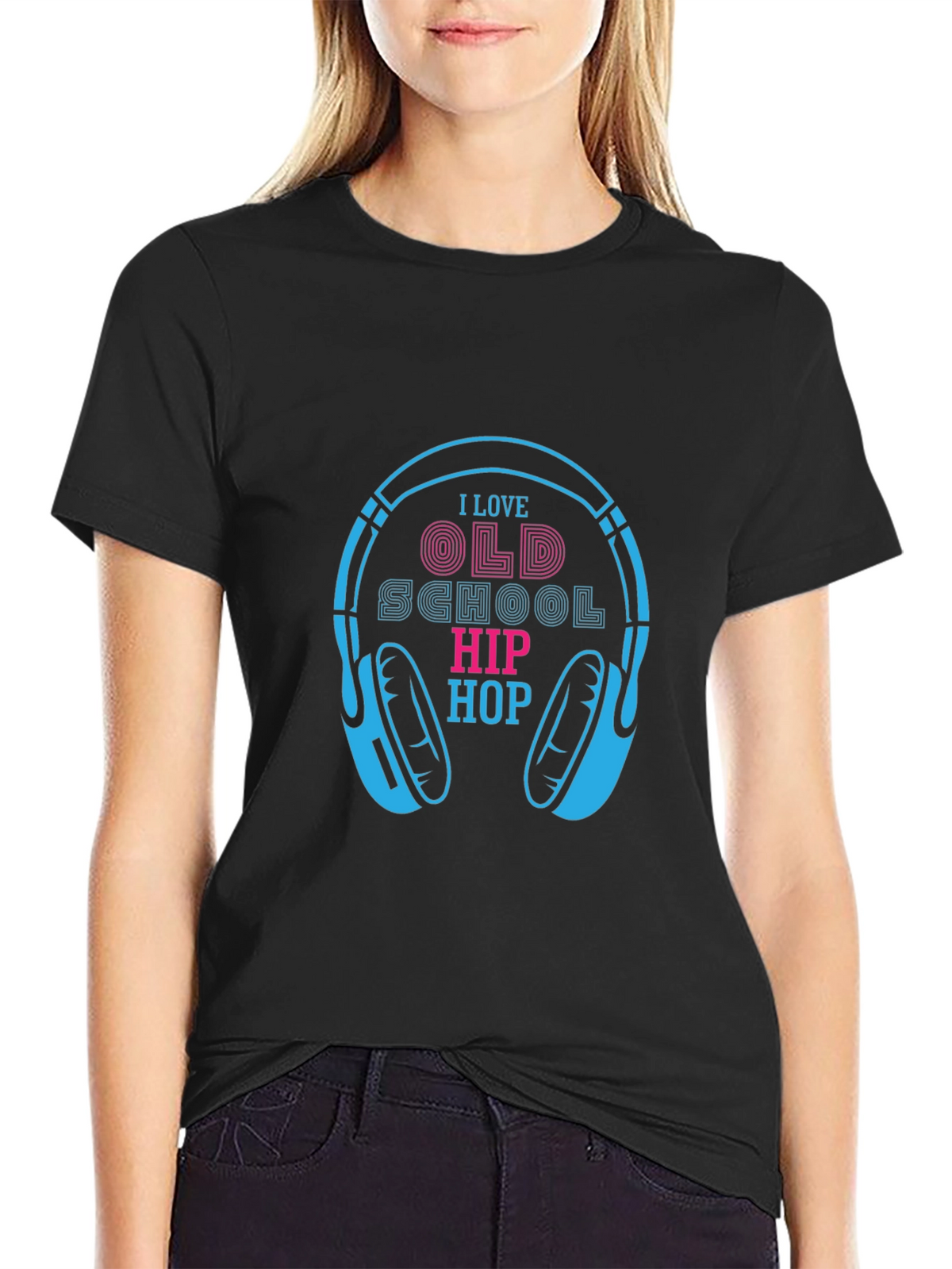 Old School Hip Hop Headphones T-Shirt