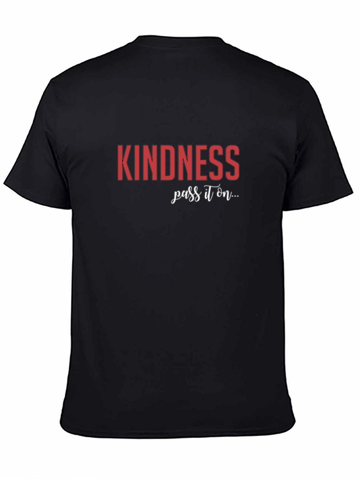 Kindness Pass It On Black Graphic Tee