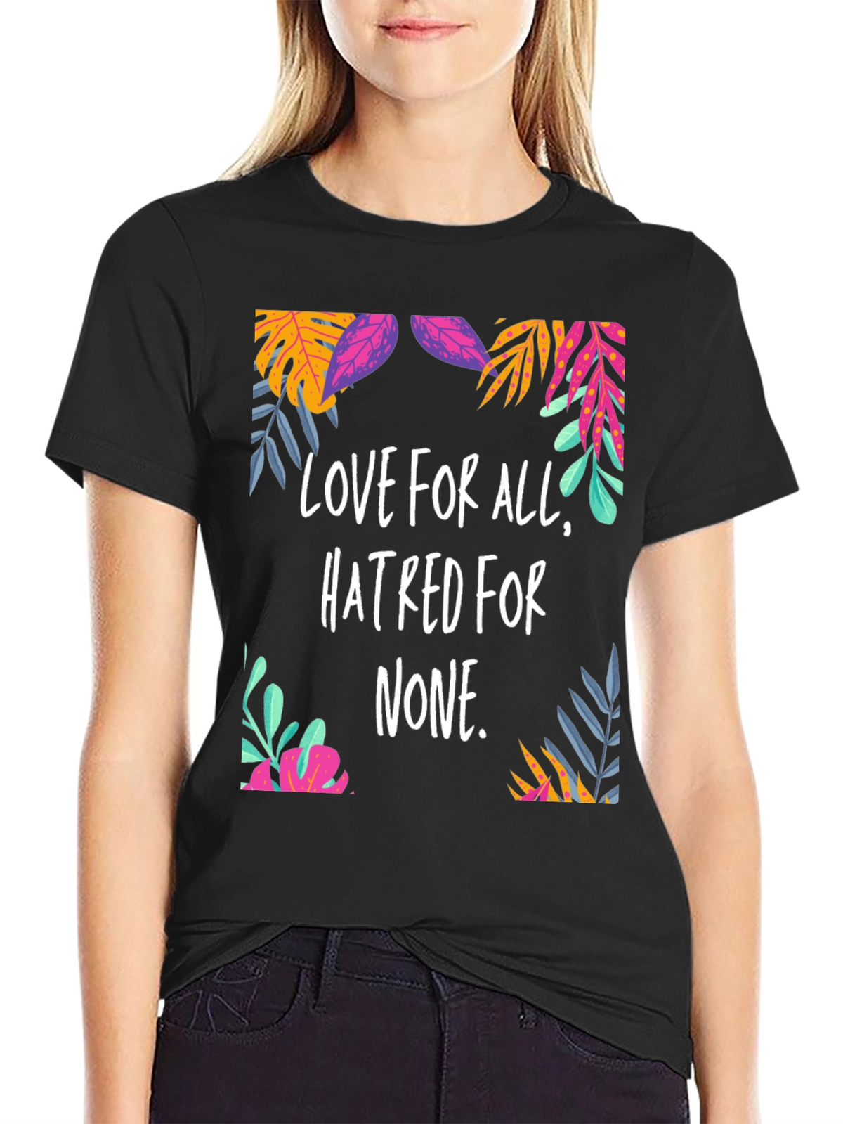 Love For All Graphic Tee - Black