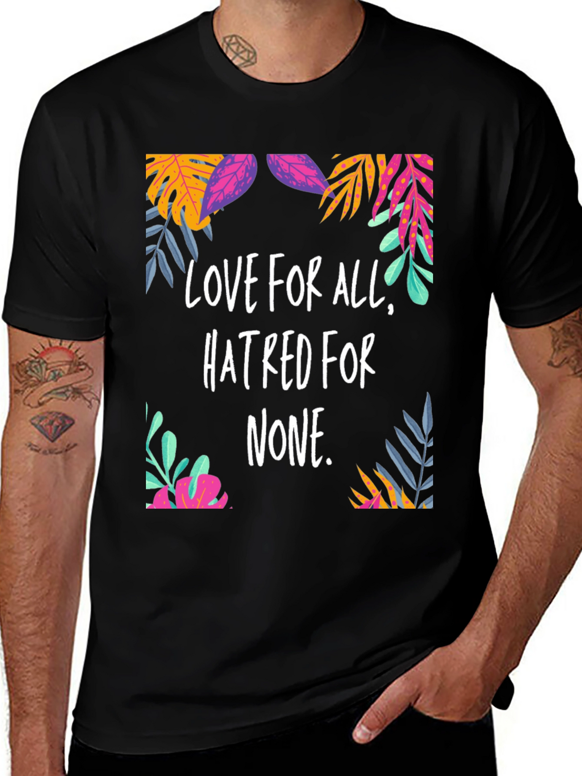 Love For All Graphic Tee - Black