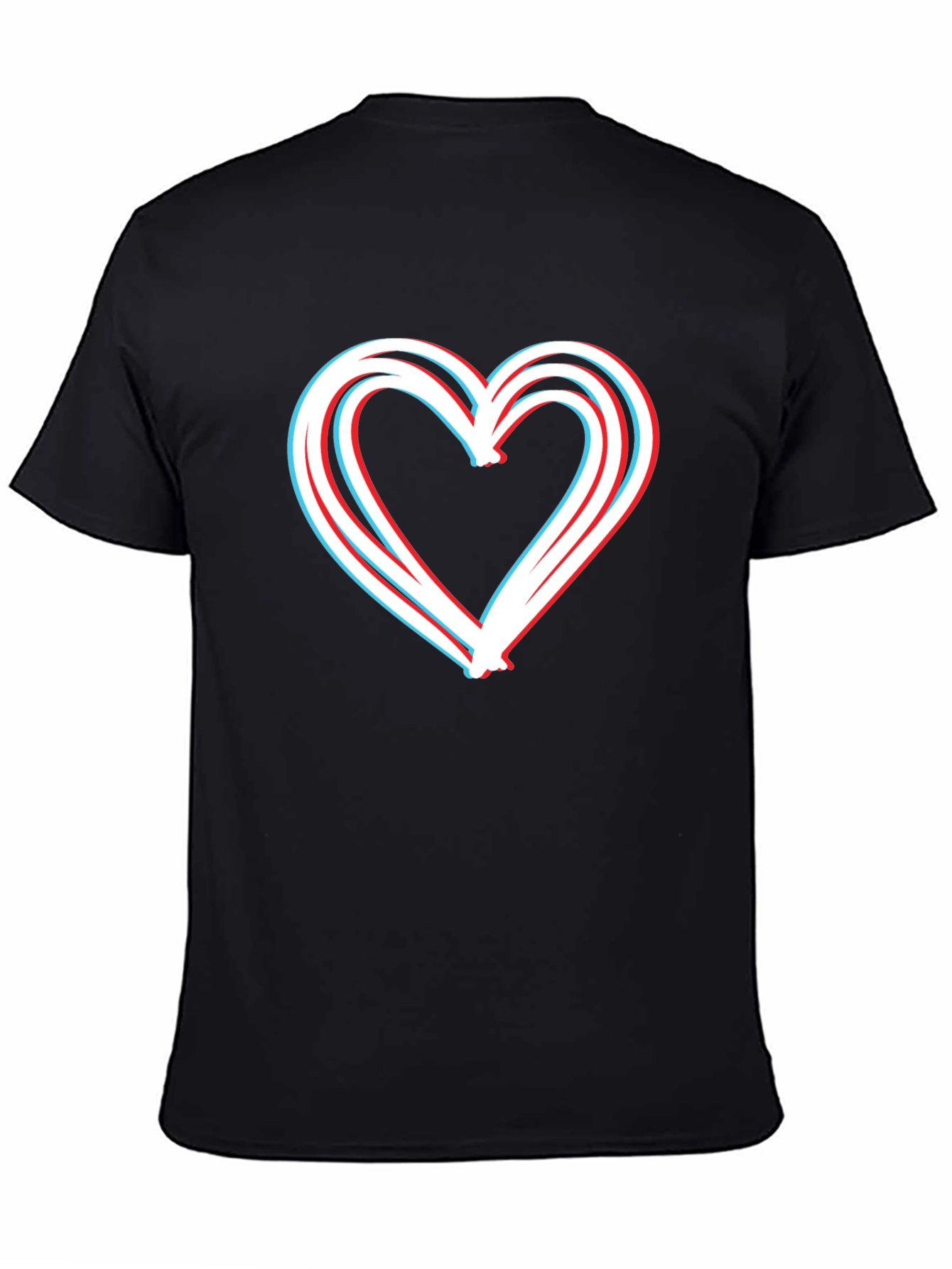 Retro 3D Heart T-Shirt - Unique Valentines Day Gift