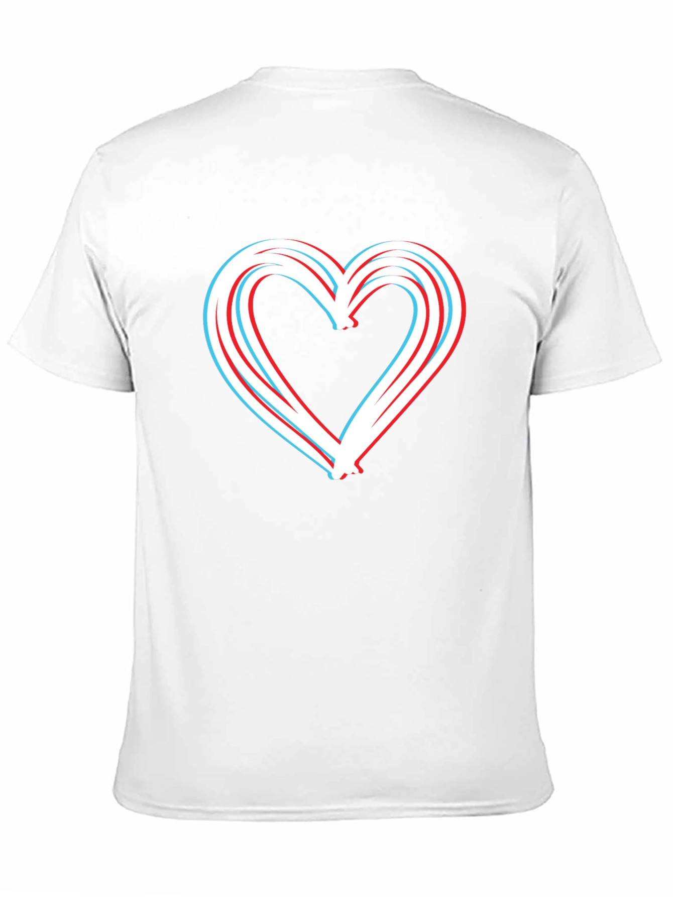 Retro 3D Heart T-Shirt - Unique Valentines Day Gift
