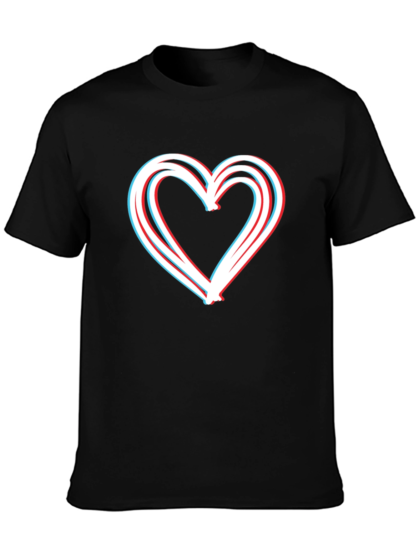 Retro 3D Heart T-Shirt - Unique Valentines Day Gift