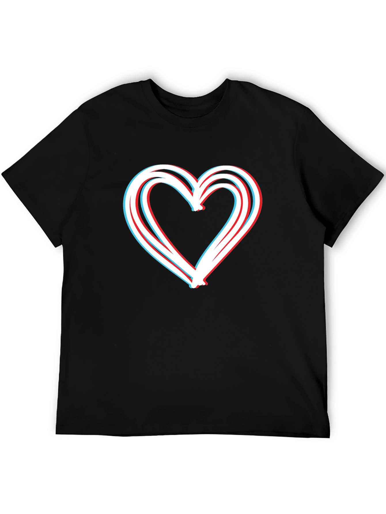 Retro 3D Heart T-Shirt - Unique Valentines Day Gift